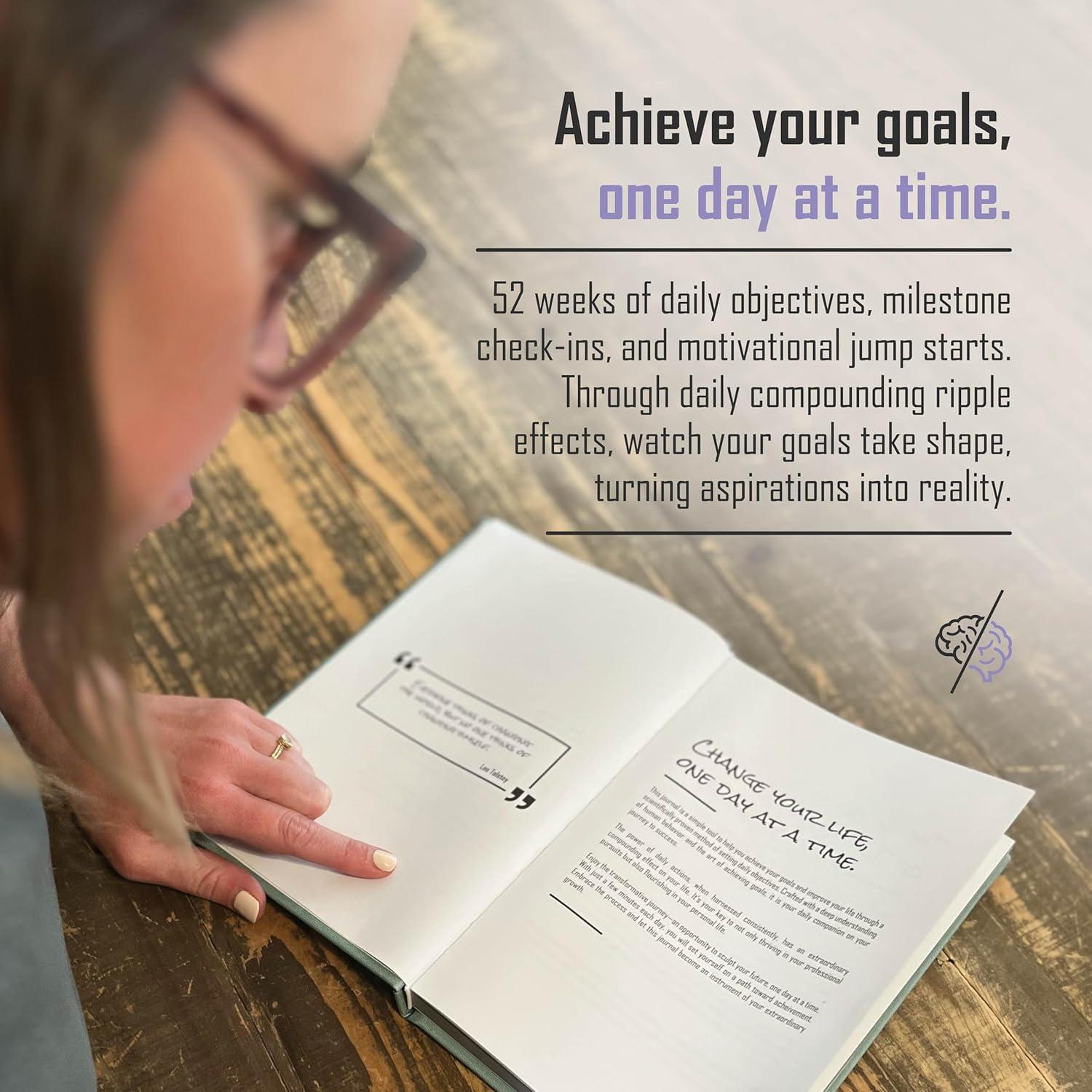 Diario de Objetivos Behavior Shift - Planificador 52 Semanas Púrpura