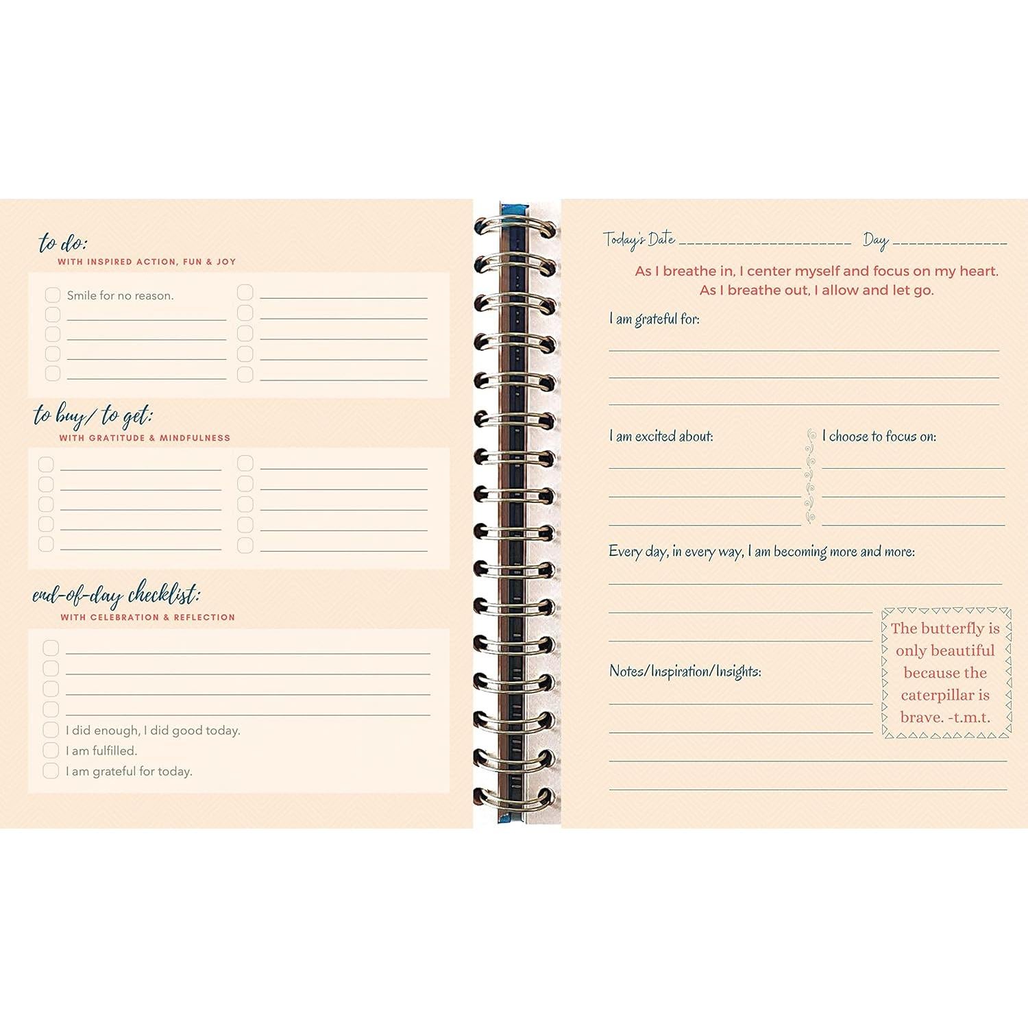 Diario Inspiracional Time For Healing - Planificador y Actividades