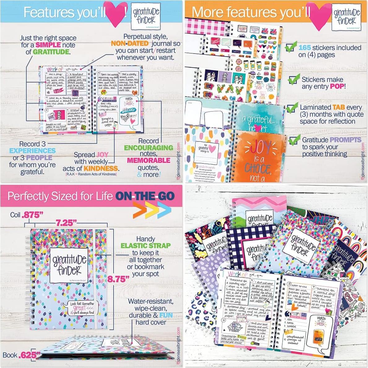 Diario de Gratitud 52 Semanas Denise Albright + Stickers