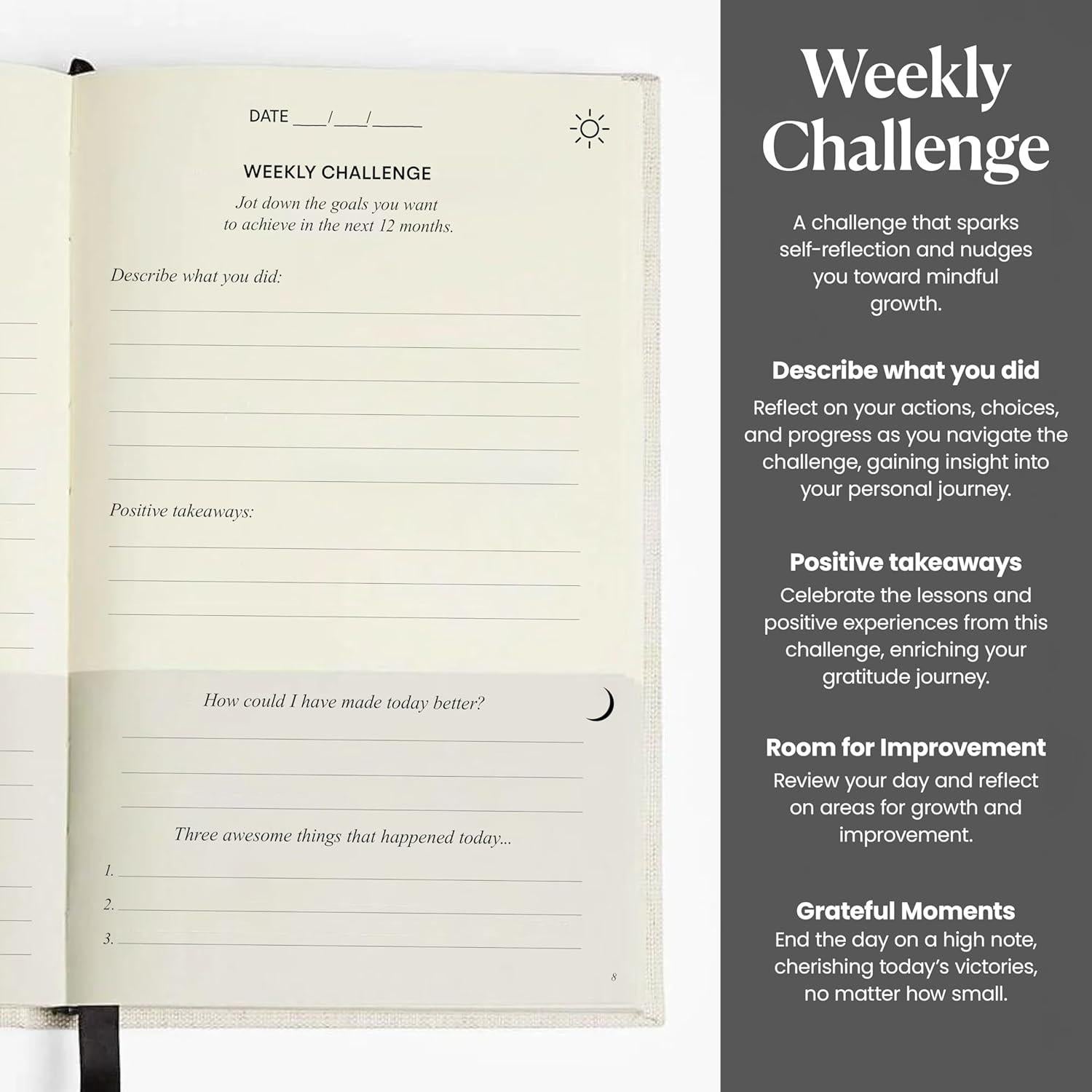 Diario de Gratitud Thankful Path 2025 - 5 Minutos Diarios