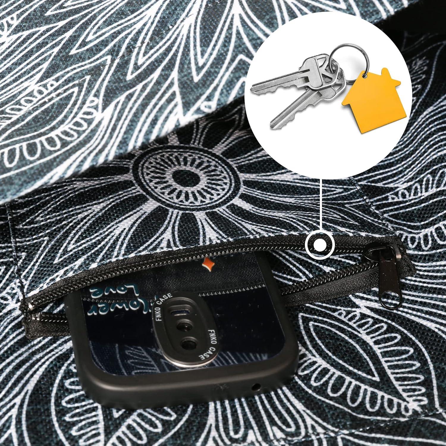 Bolsa de Yoga BagYG Mandala Negro 94x39cm con Bolsillos