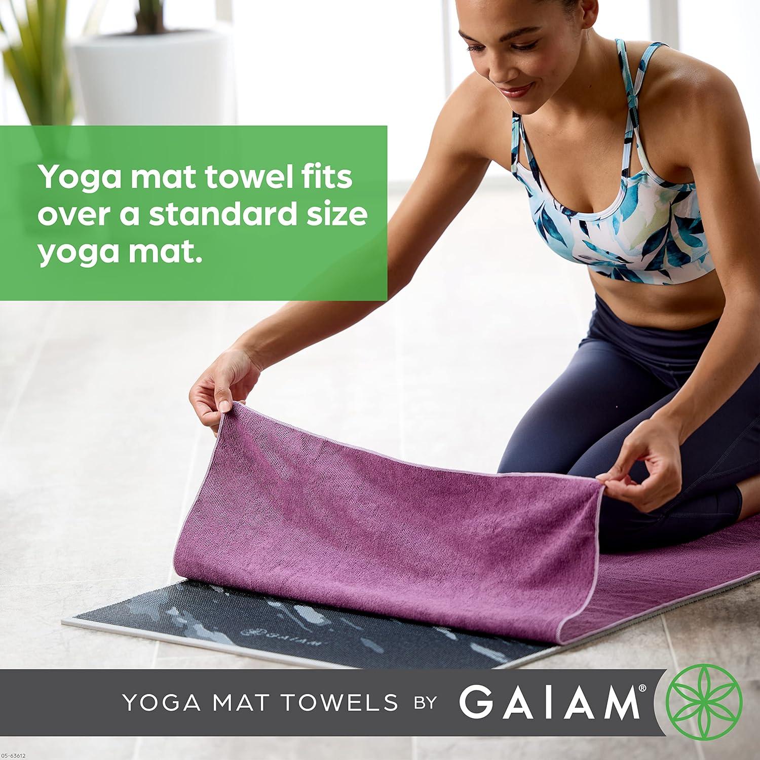 Toalla de Yoga Gaiam Microfibra 61x173 cm para Yoga Caliente