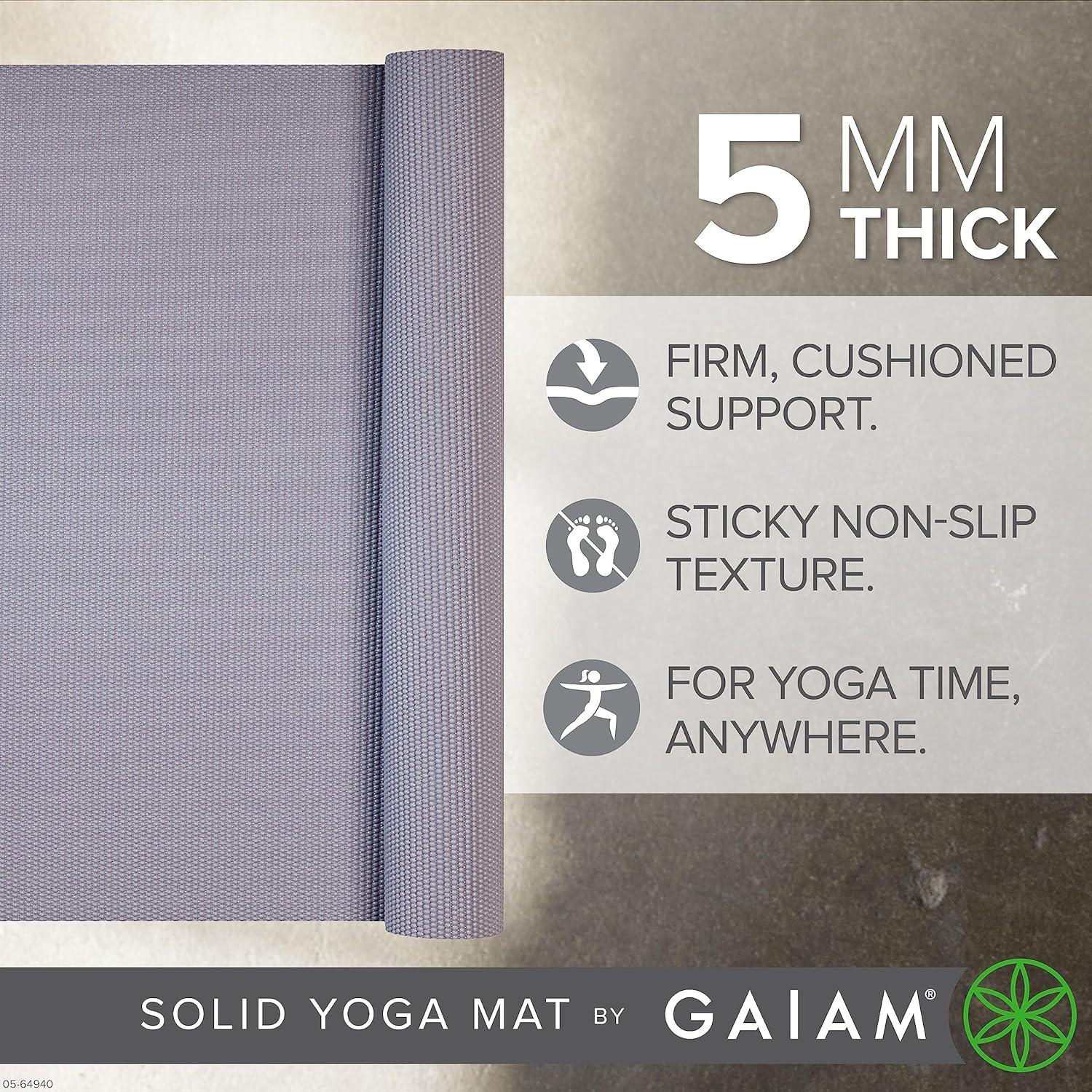 Esterilla de Yoga Gaiam Premium 5mm Antideslizante 172.72x60.96cm