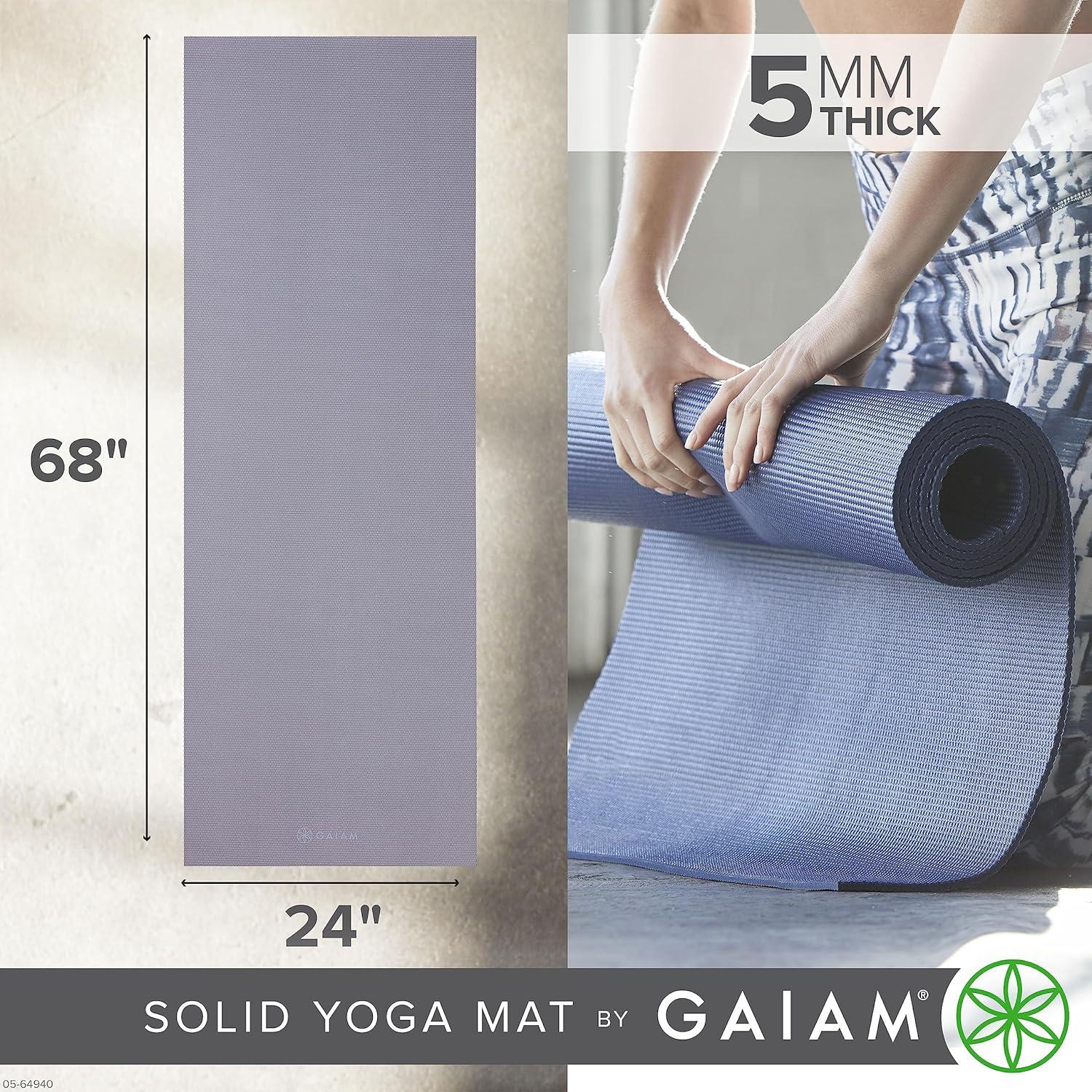Esterilla de Yoga Gaiam Premium 5mm Antideslizante 172.72x60.96cm