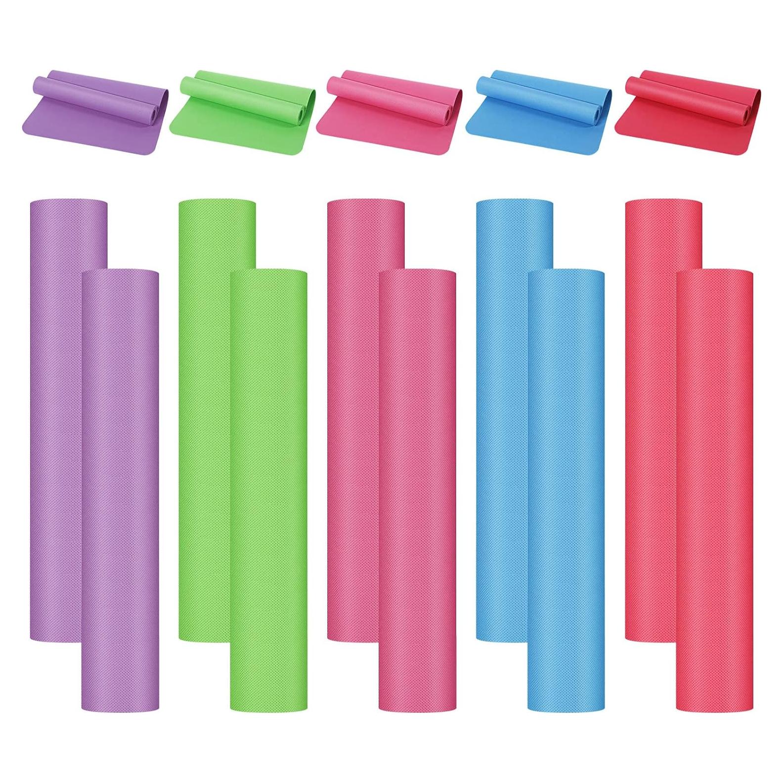 Paquete de 10 Esteras de Yoga LEIFIDE Antideslizantes 173x61 cm