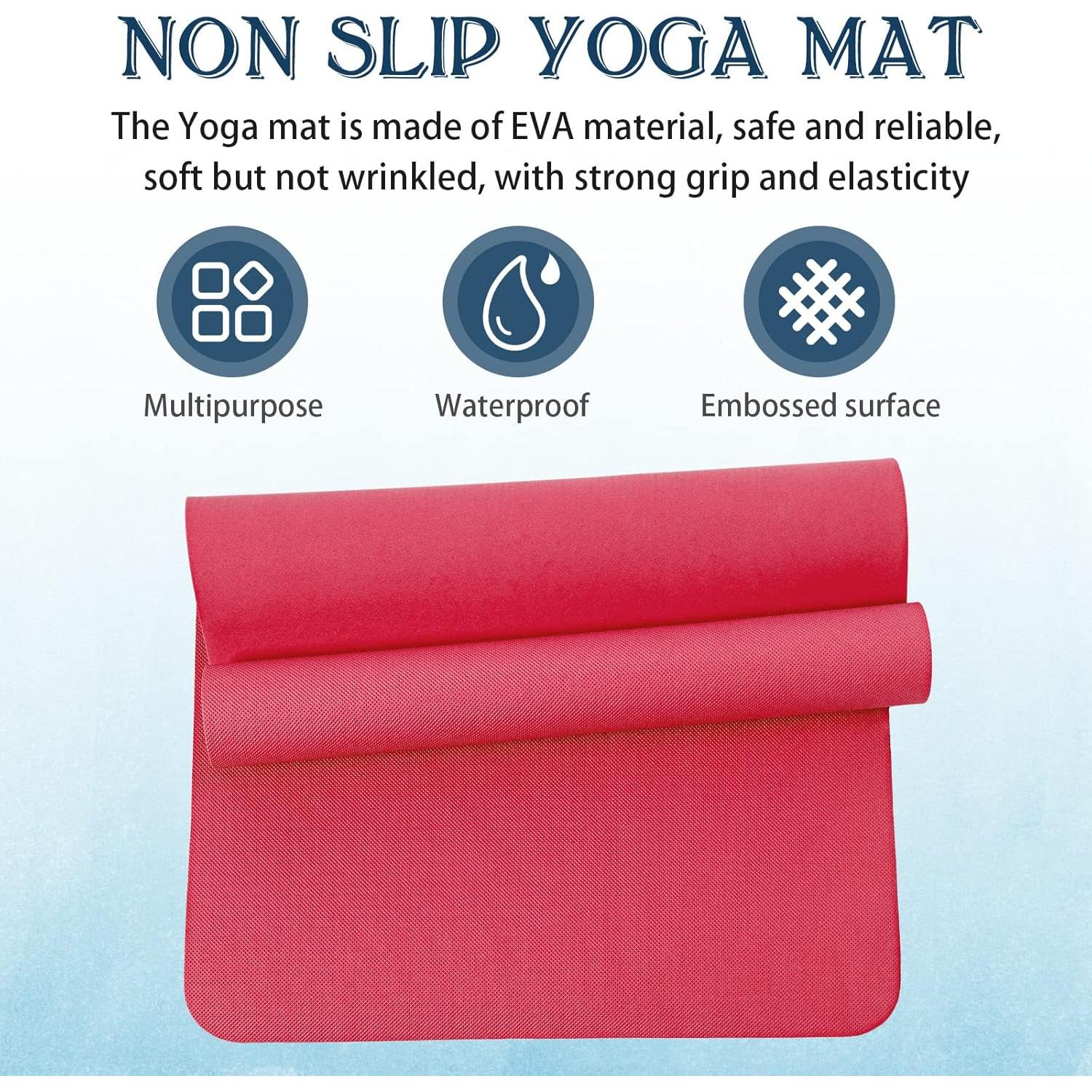 Paquete de 10 Esteras de Yoga LEIFIDE Antideslizantes 173x61 cm