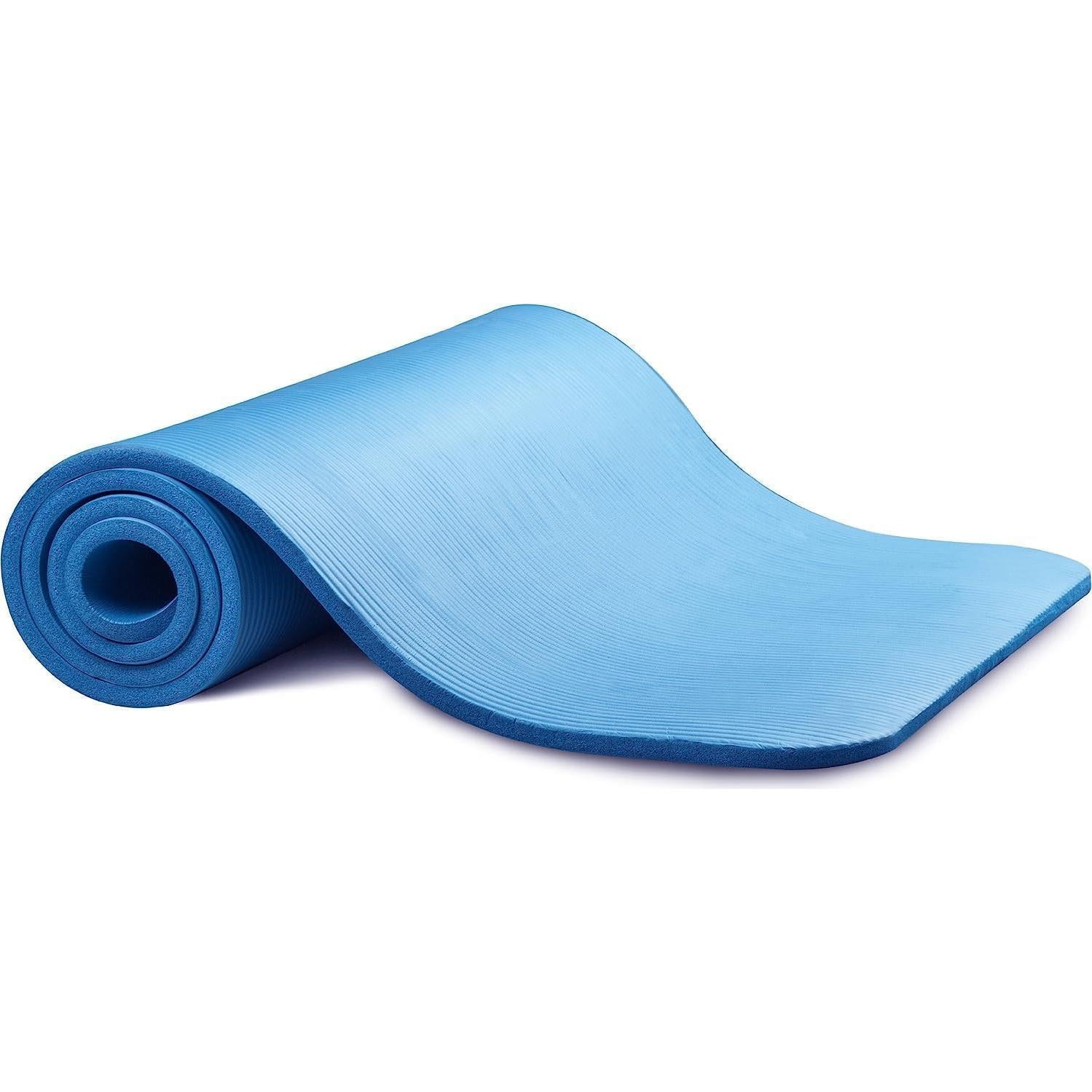 Alfombrilla de Yoga Fitvids Antidesgarro 180x61 cm Azul