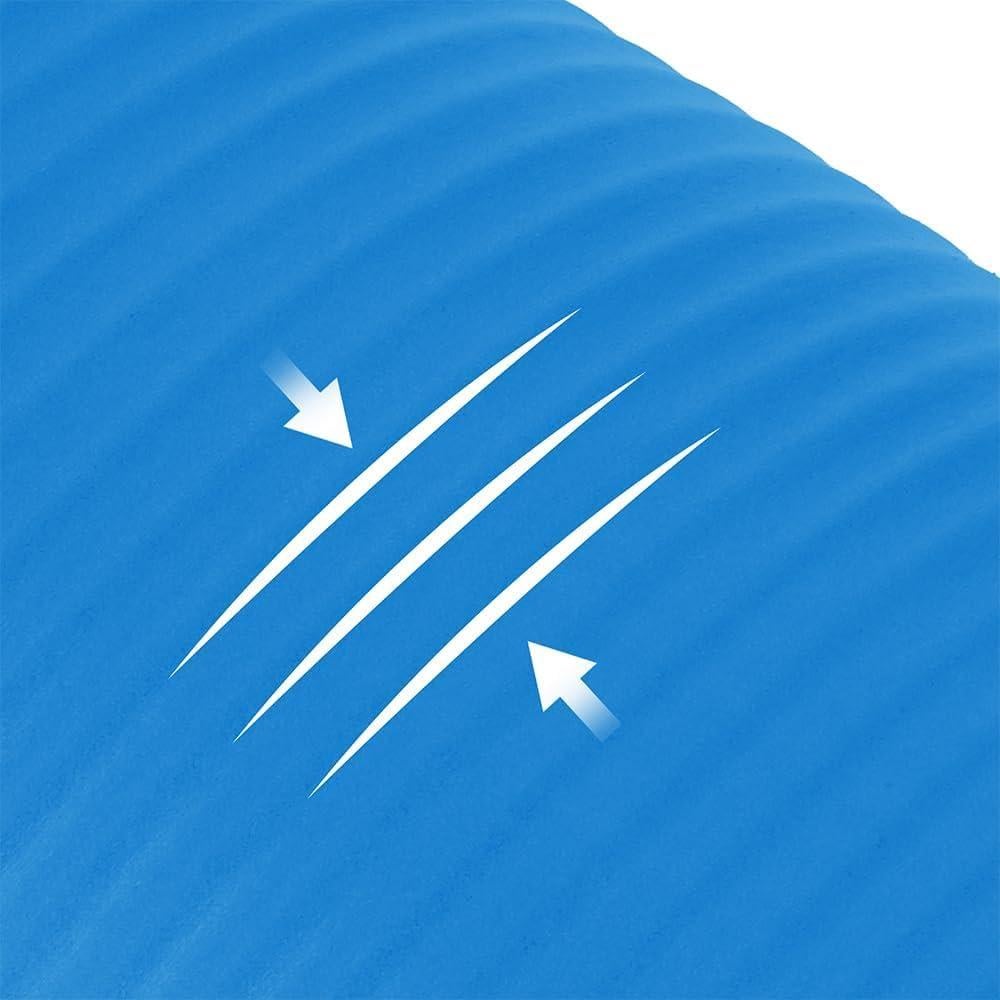 Alfombrilla de Yoga Fitvids Antidesgarro 180x61 cm Azul