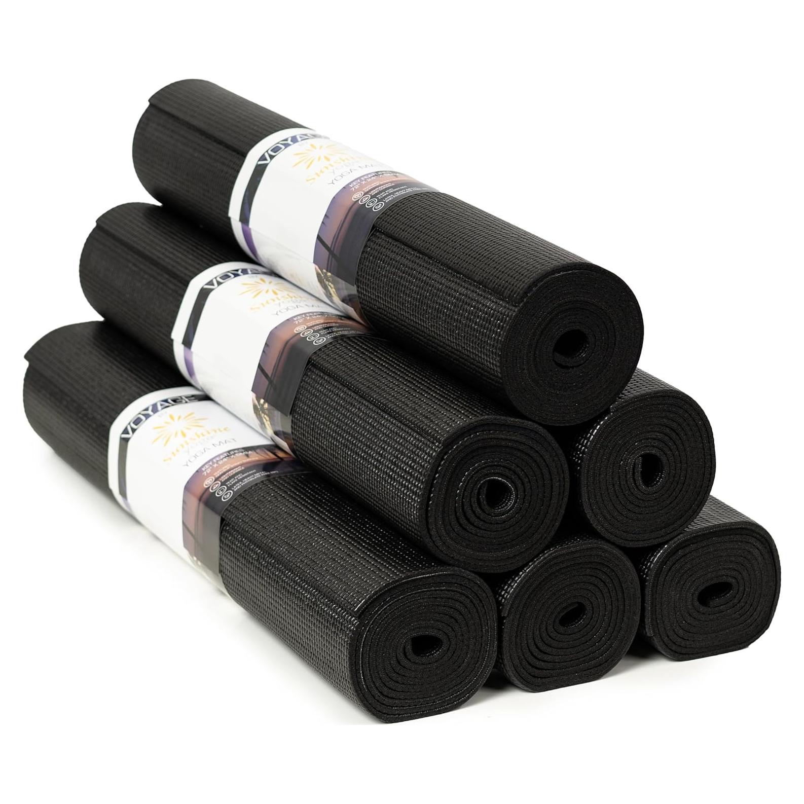 Colchonetas de Yoga Sunshine Voyage, Paquete de 6, 182.88x60.96cm, 5mm, Antideslizantes