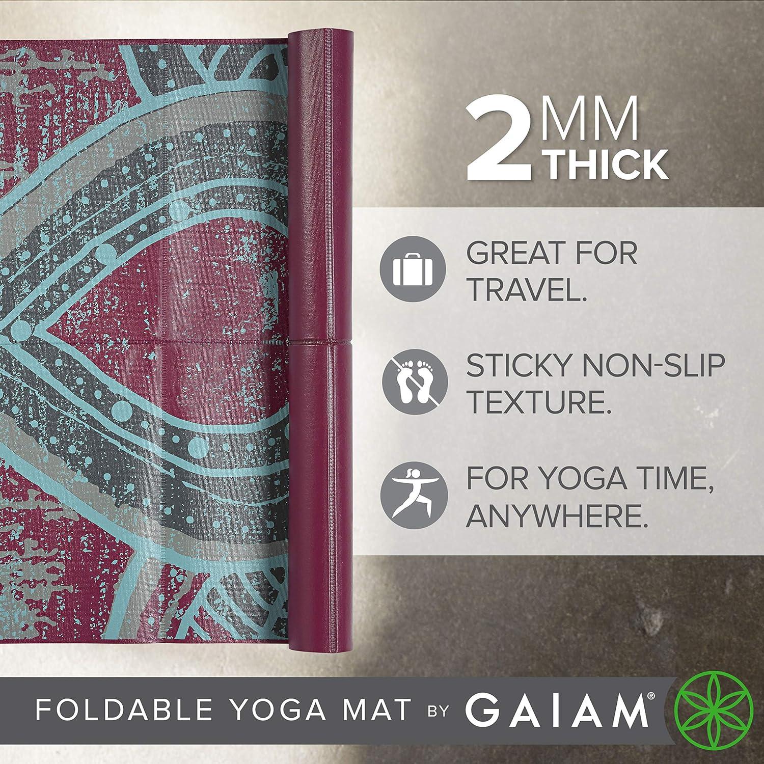 Esterilla de Yoga Plegable Gaiam 172.7x61 cm 2 mm Viaje