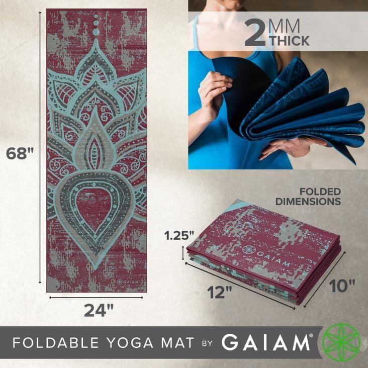 Esterilla de Yoga Plegable Gaiam 172.7x61 cm 2 mm Viaje