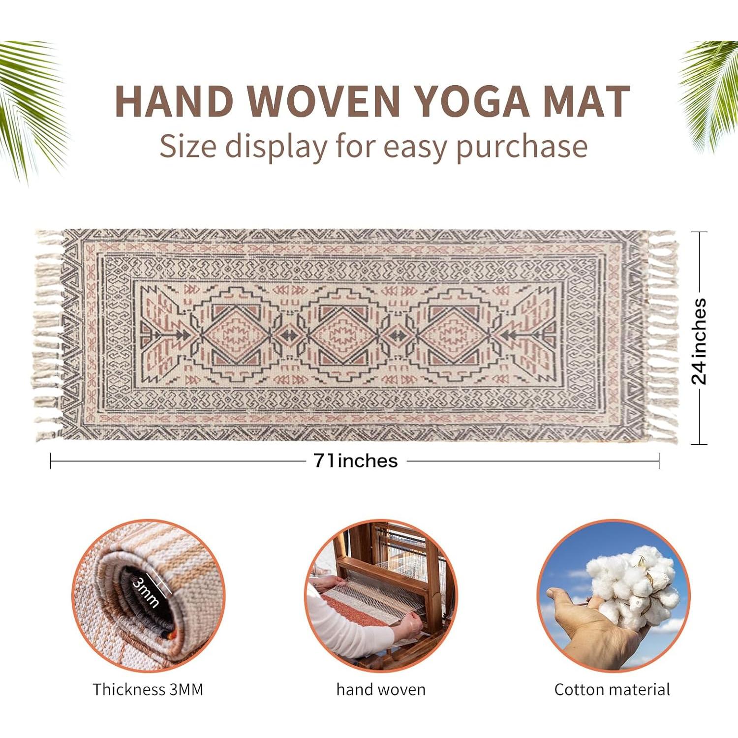 Esteras de Yoga Orgánicas Cifupy 61x183 cm Antideslizante