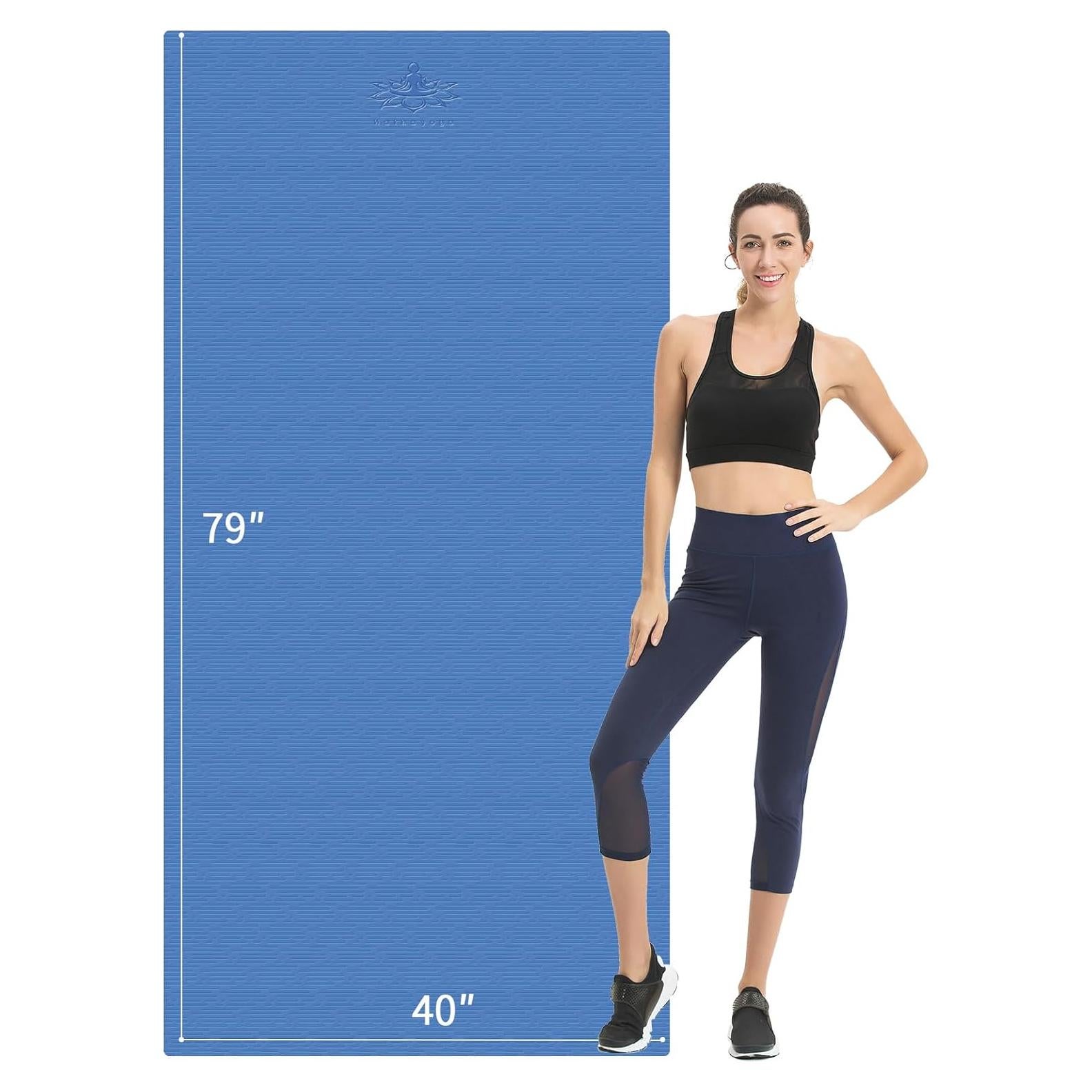 Esterilla de Yoga Hatha Yoga Extra Larga TPE 200.66x101.6cm Antideslizante