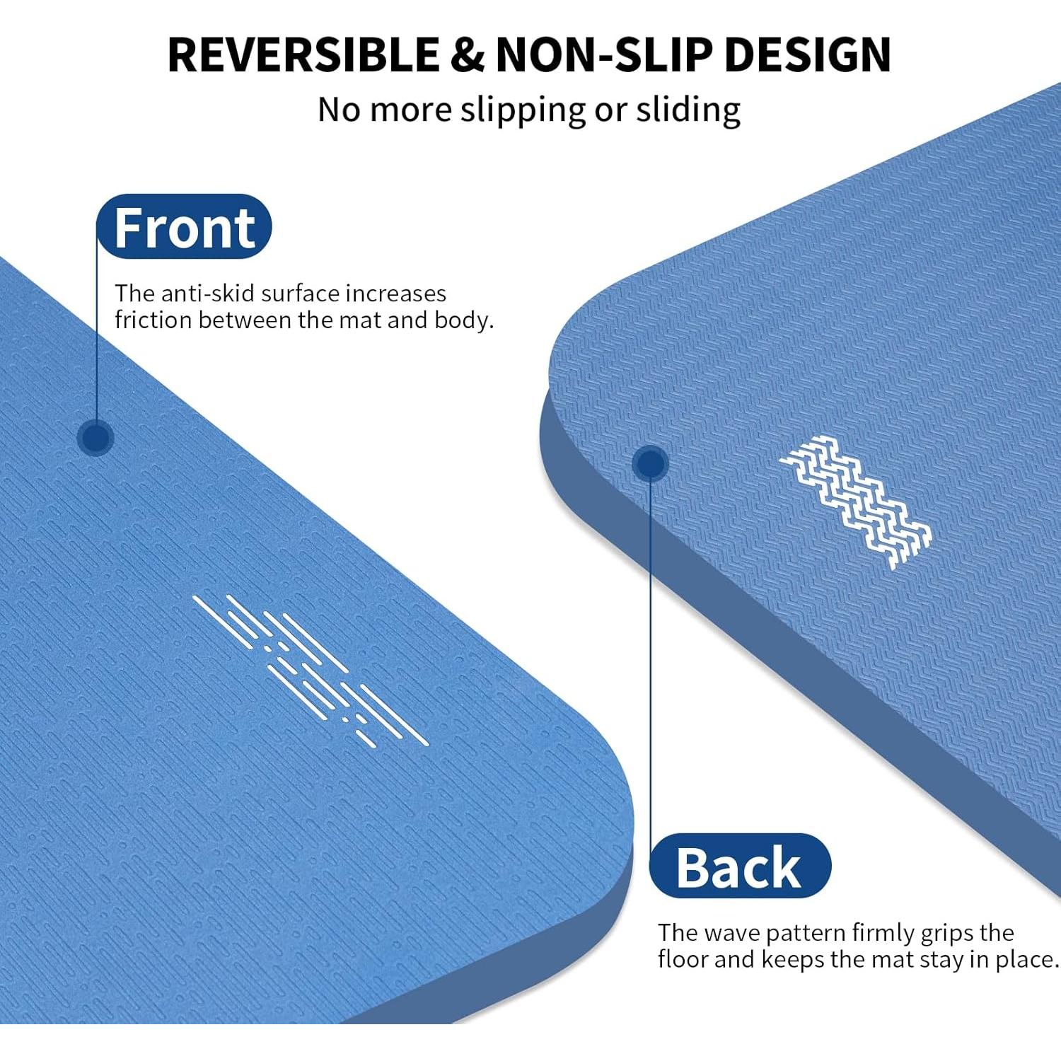 Esterilla de Yoga Hatha Yoga Extra Larga TPE 200.66x101.6cm Antideslizante