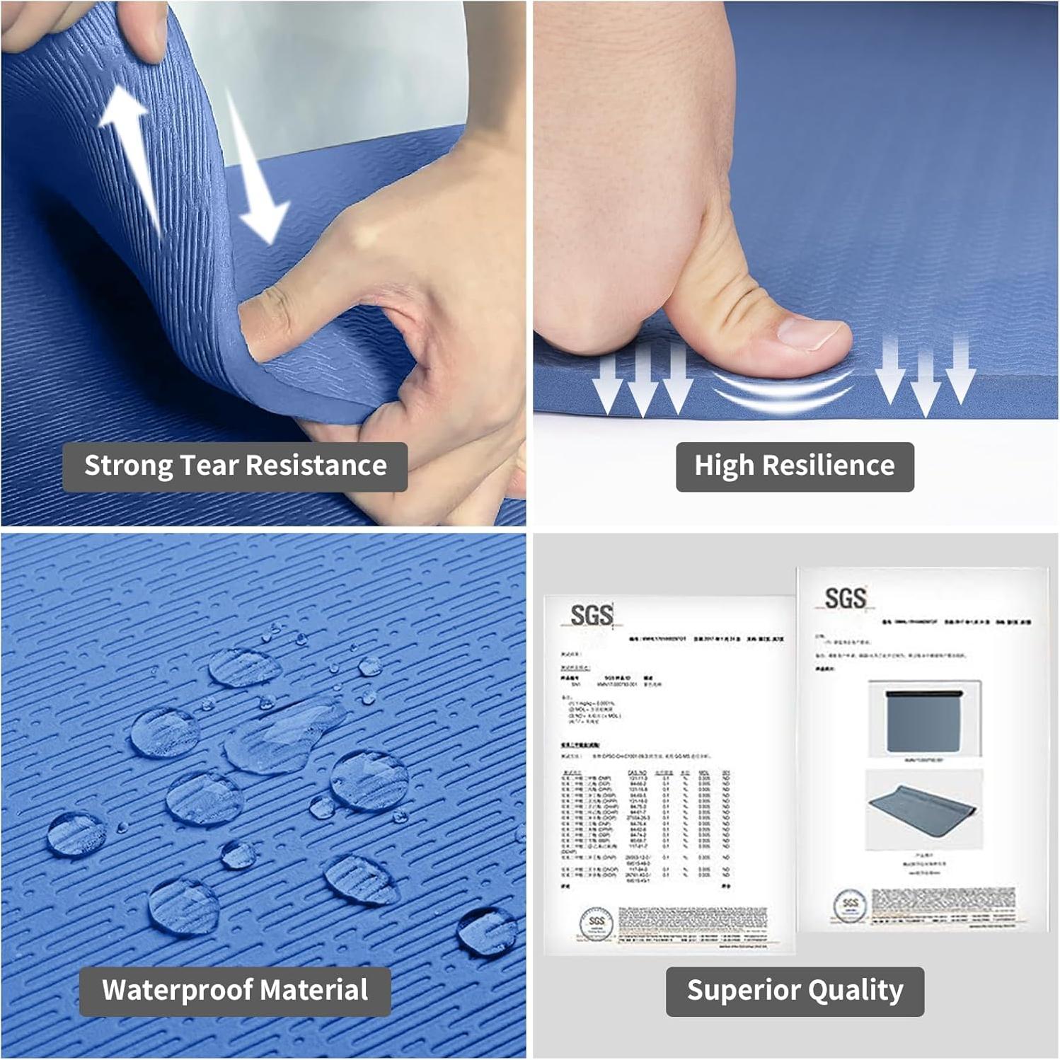 Esterilla de Yoga Hatha Yoga Extra Larga TPE 200.66x101.6cm Antideslizante