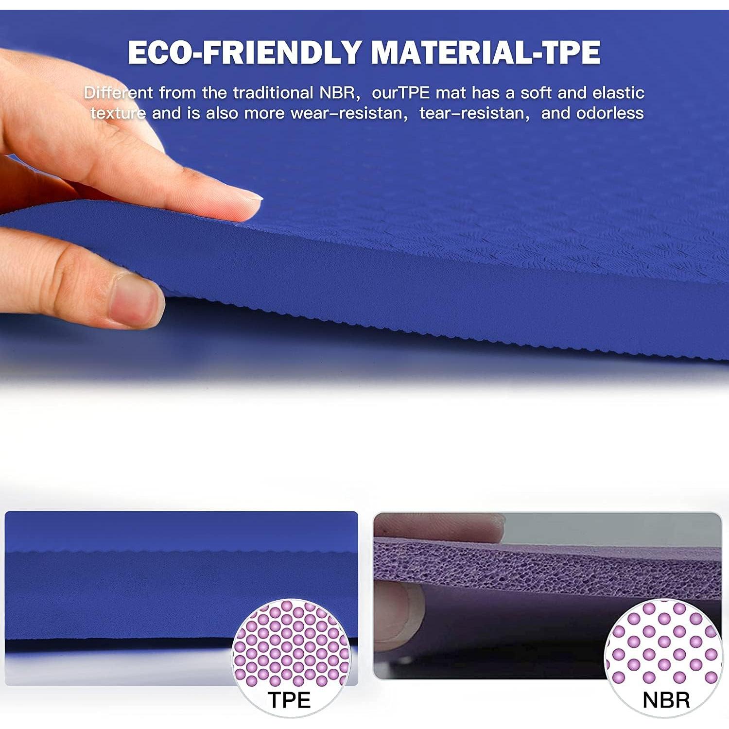 Esteras de Yoga Hatha 182.88x81.28cm TPE Antideslizante