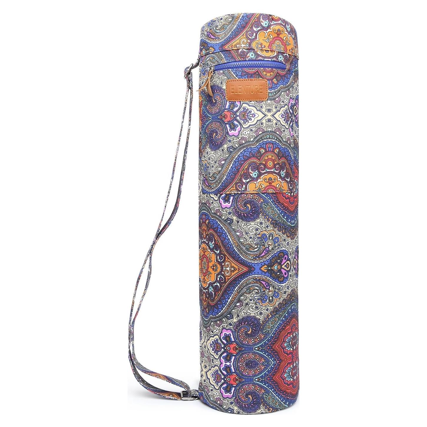 Bolsa de Yoga ELENTURE Lona Ajustable 66 cm con Bolsillos