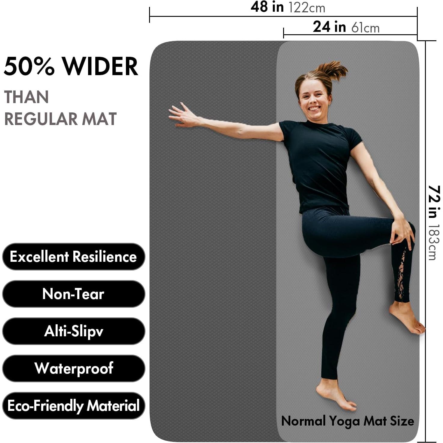 Esterilla de Yoga FrenzyBird 1.83m x 1.22m TPE Antideslizante