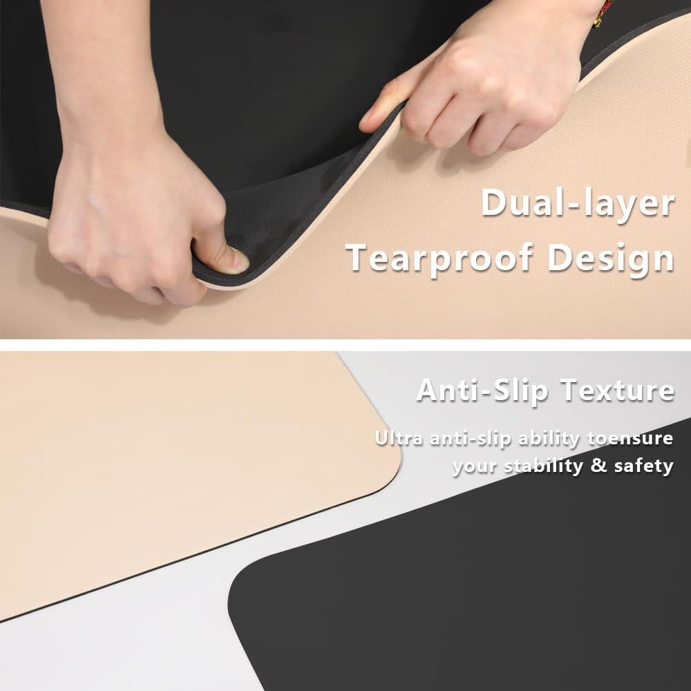 Esterilla de Yoga WUWAN Extra Ancha 81 cm Antideslizante 0.84 cm