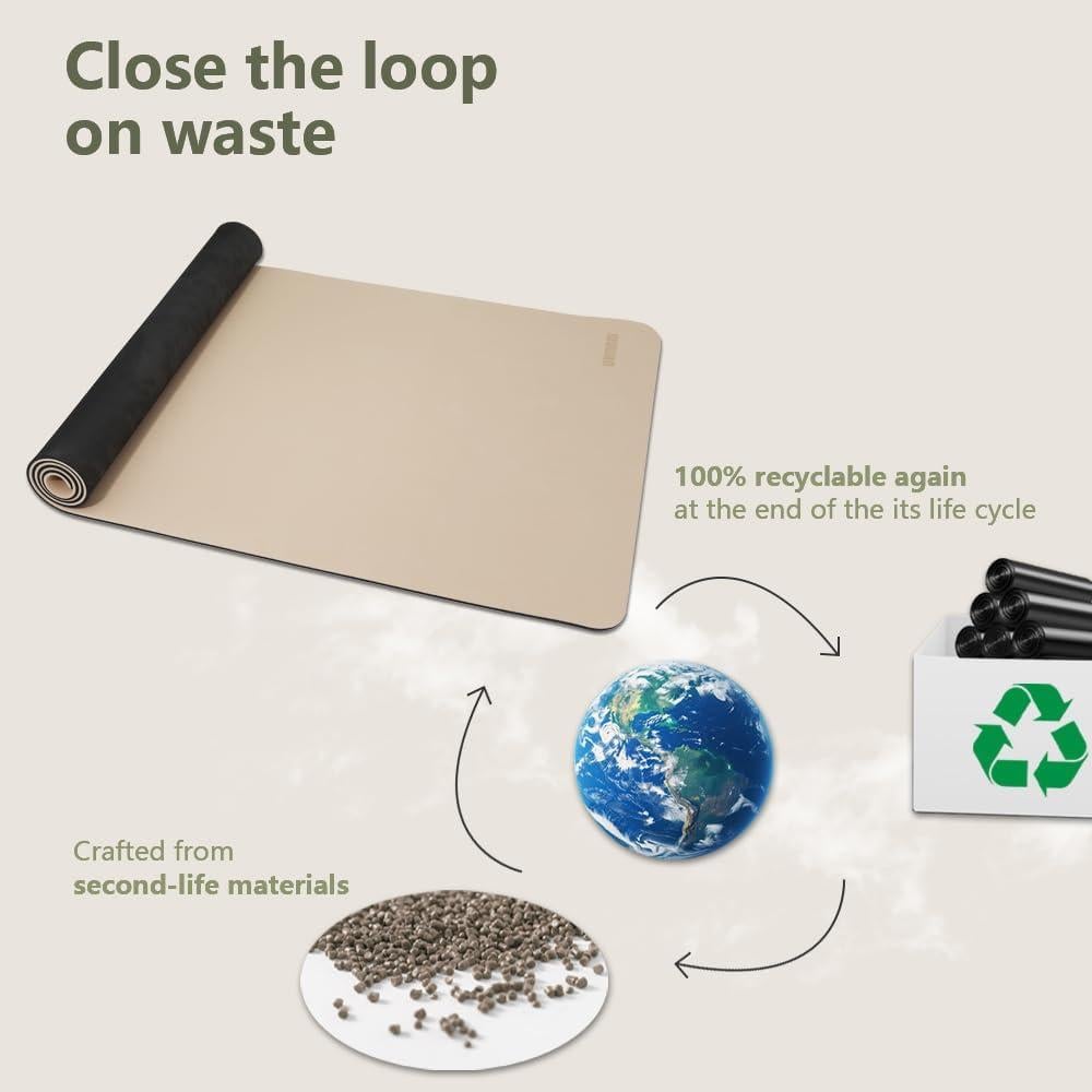 Esterilla de Yoga WUWAN Extra Ancha 81 cm Antideslizante 0.84 cm