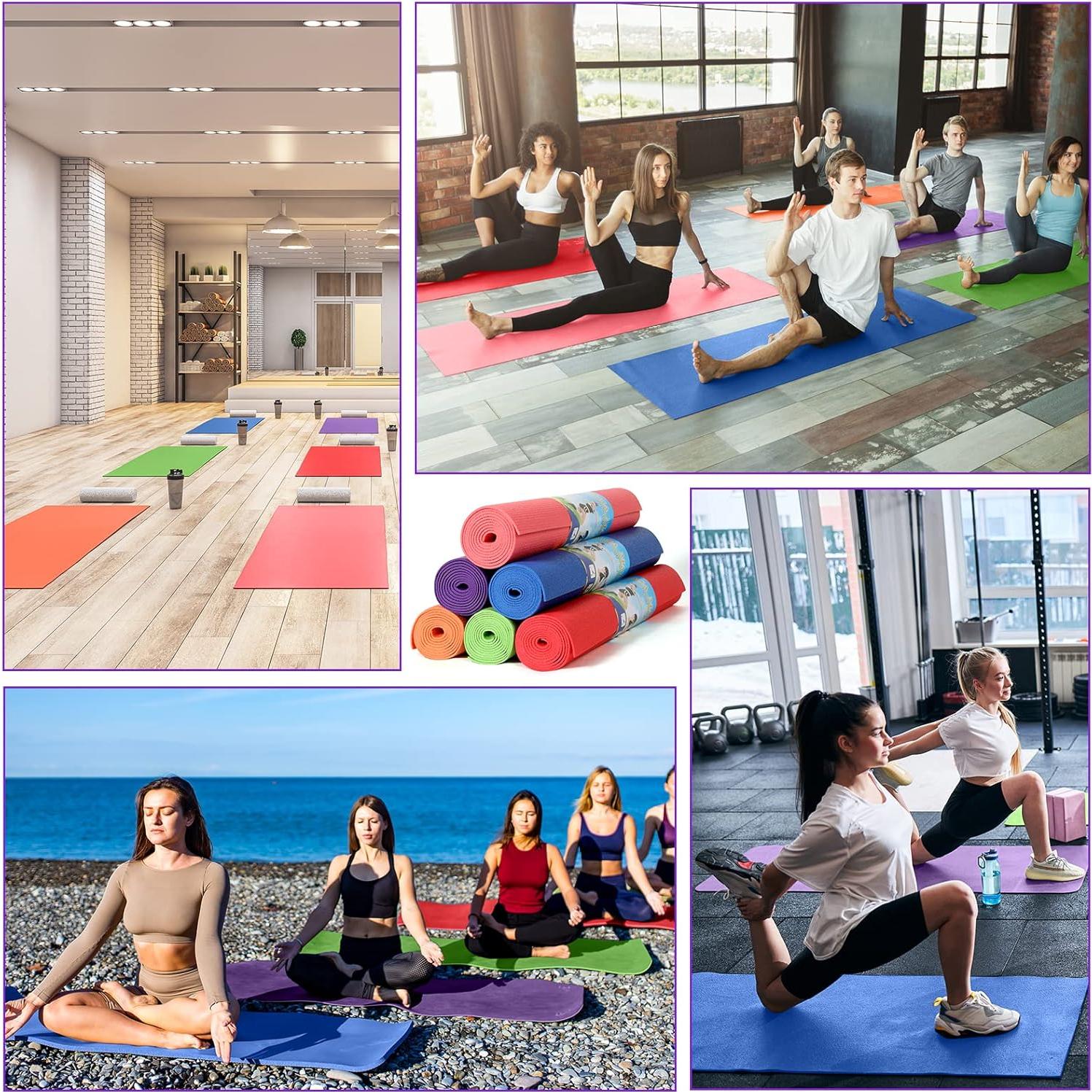 Esteras de Yoga Antideslizantes Amylove 12 Piezas 173x61 cm