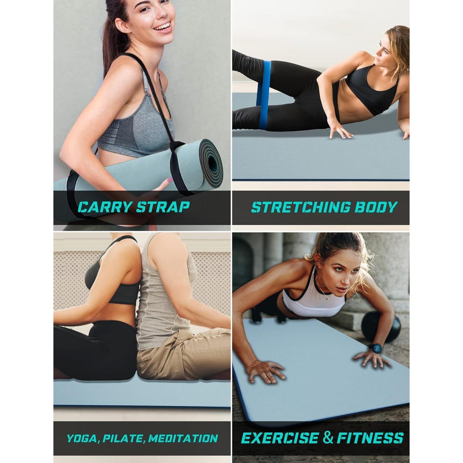 Estera de Yoga Antideslizante MRZZATA 182.88x81.28cm 7mm