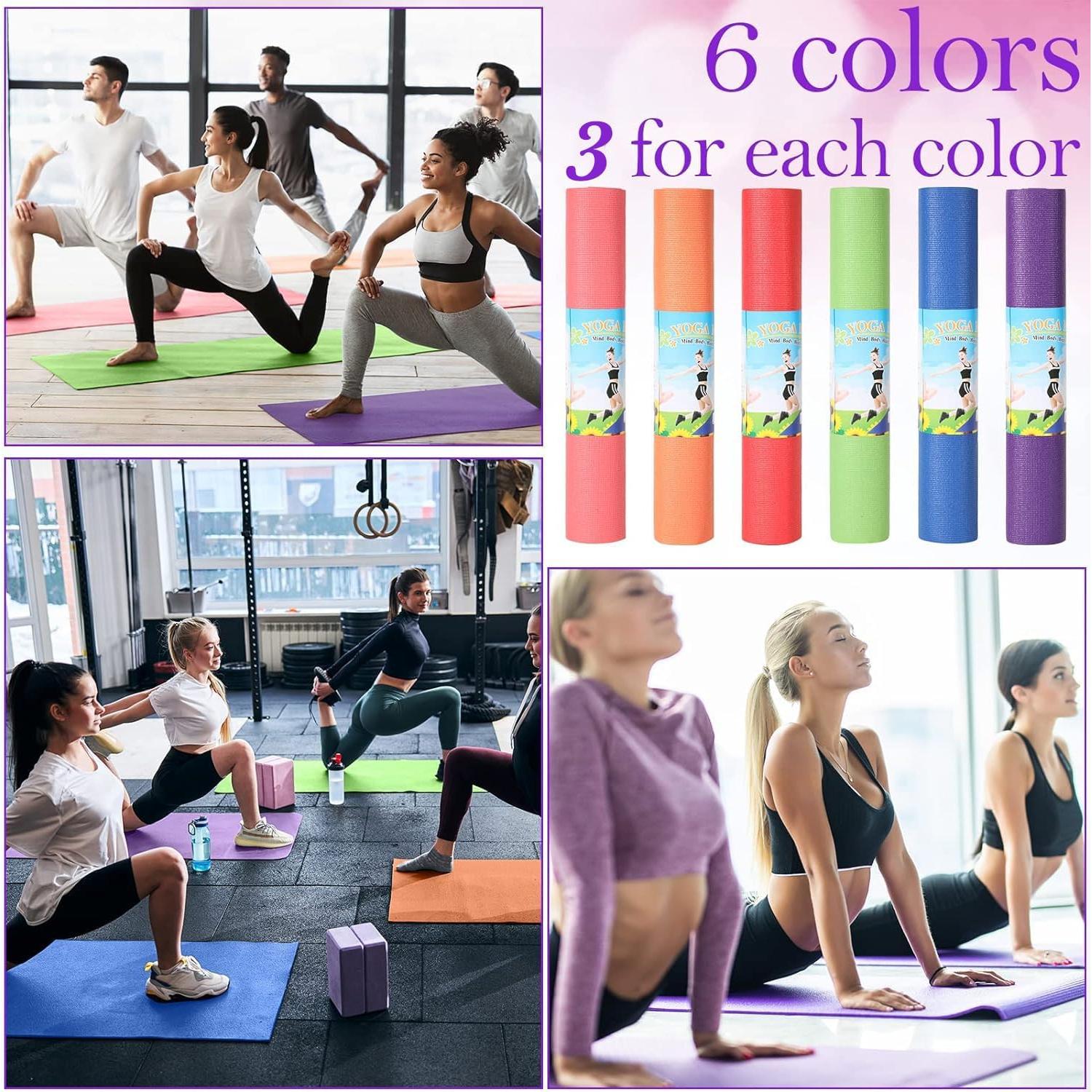 Esteras de Yoga Antideslizantes Wettarn 18 Piezas 173x61cm