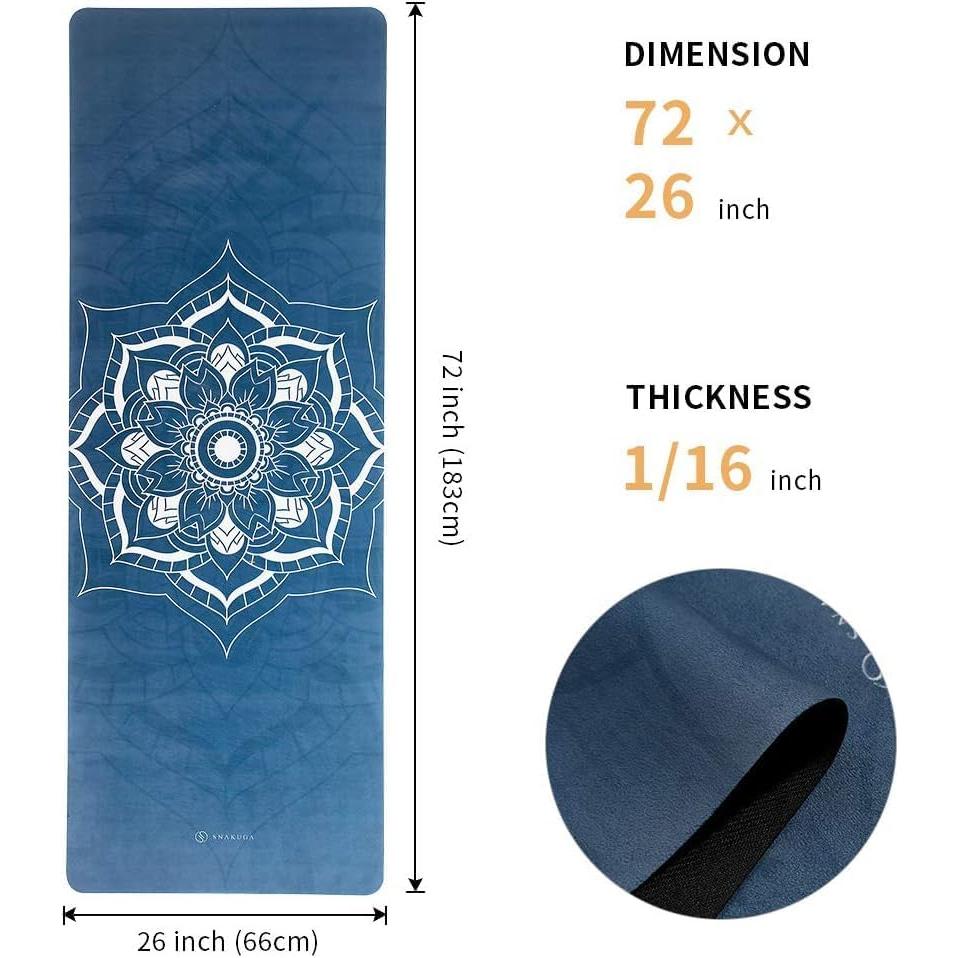 Alfombrilla de Yoga Plegable SNAKUGA Antideslizante 182.88x66.04cm