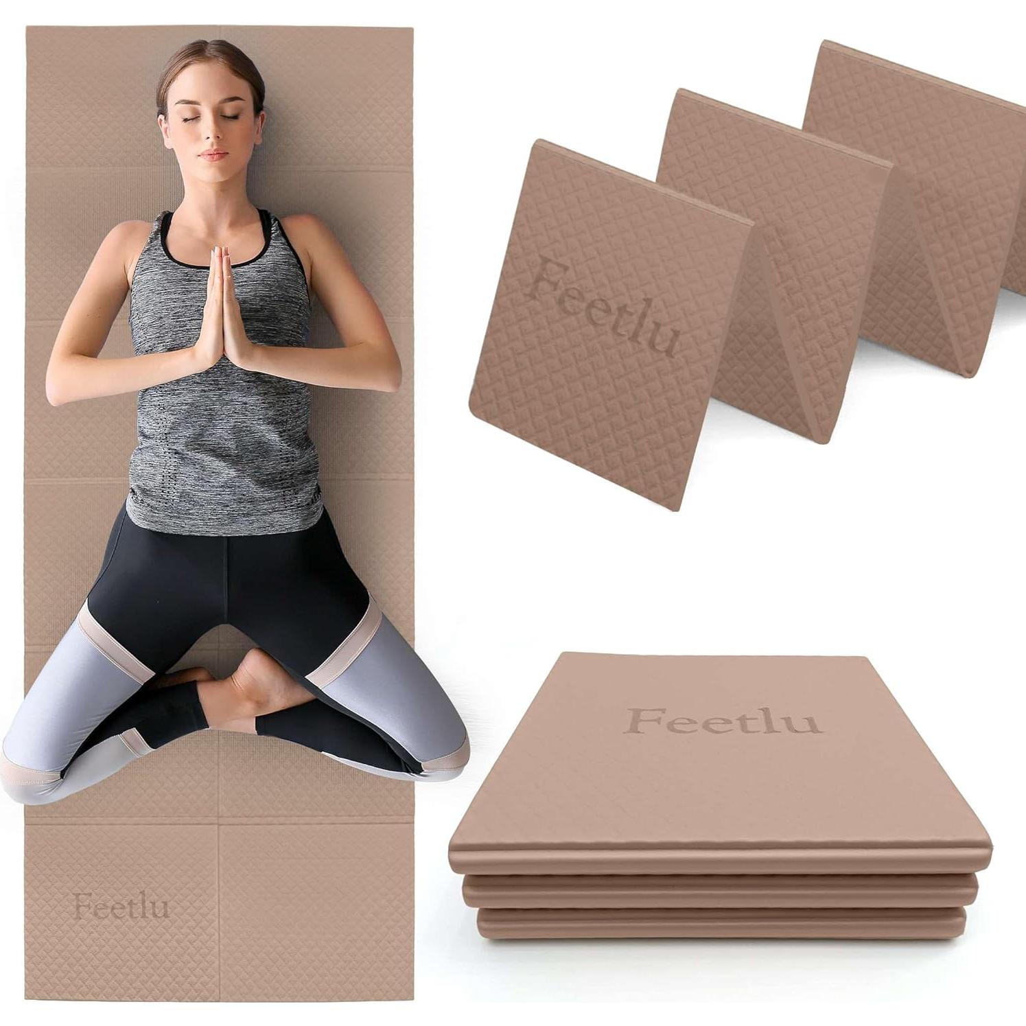 Alfombrilla de Yoga Plegable Feetlu 183x61cm Antideslizante 6mm