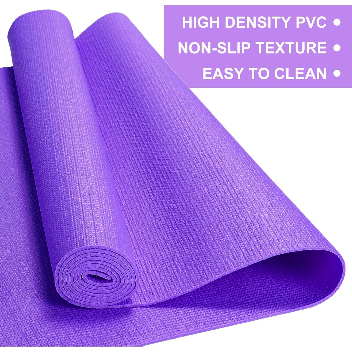 Alfombrilla de Yoga Antideslizante Funtery 173x61 cm Morada