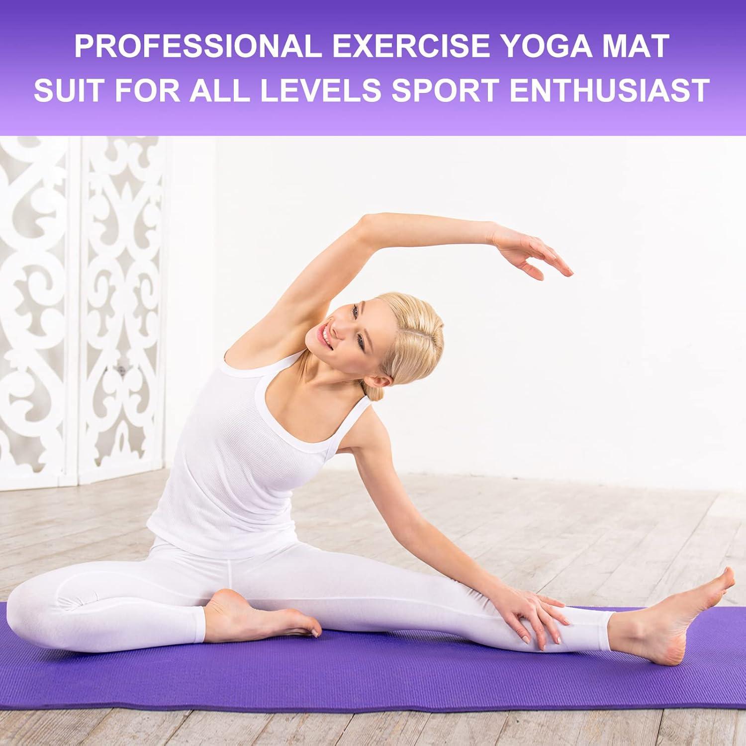 Alfombrilla de Yoga Antideslizante Funtery 173x61 cm Morada