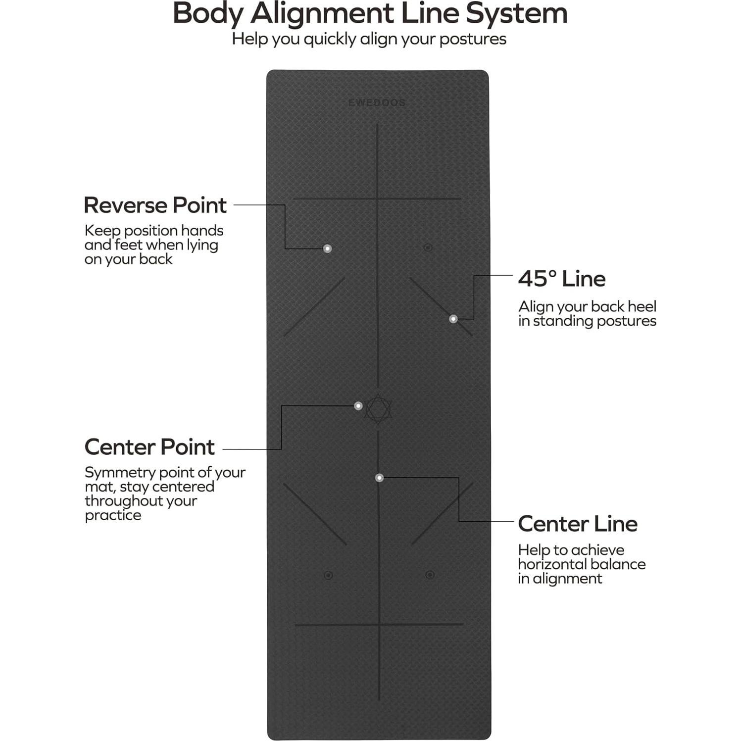 Alfombrilla de Yoga Ewedoos Ecológica Antideslizante 183x64cm