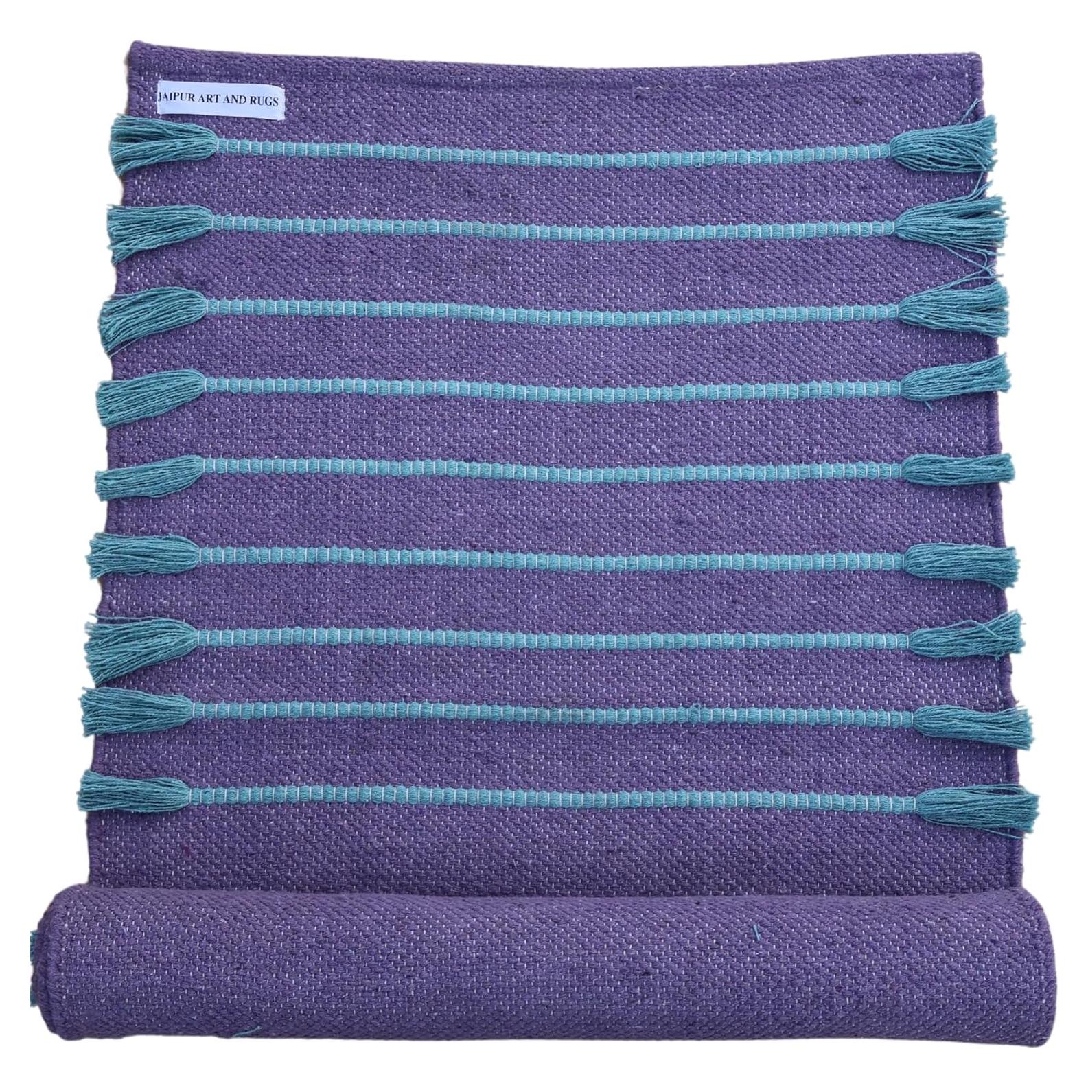 Alfombra de Yoga Ecológica Jaipur Art & Rugs 61x183cm Algodón