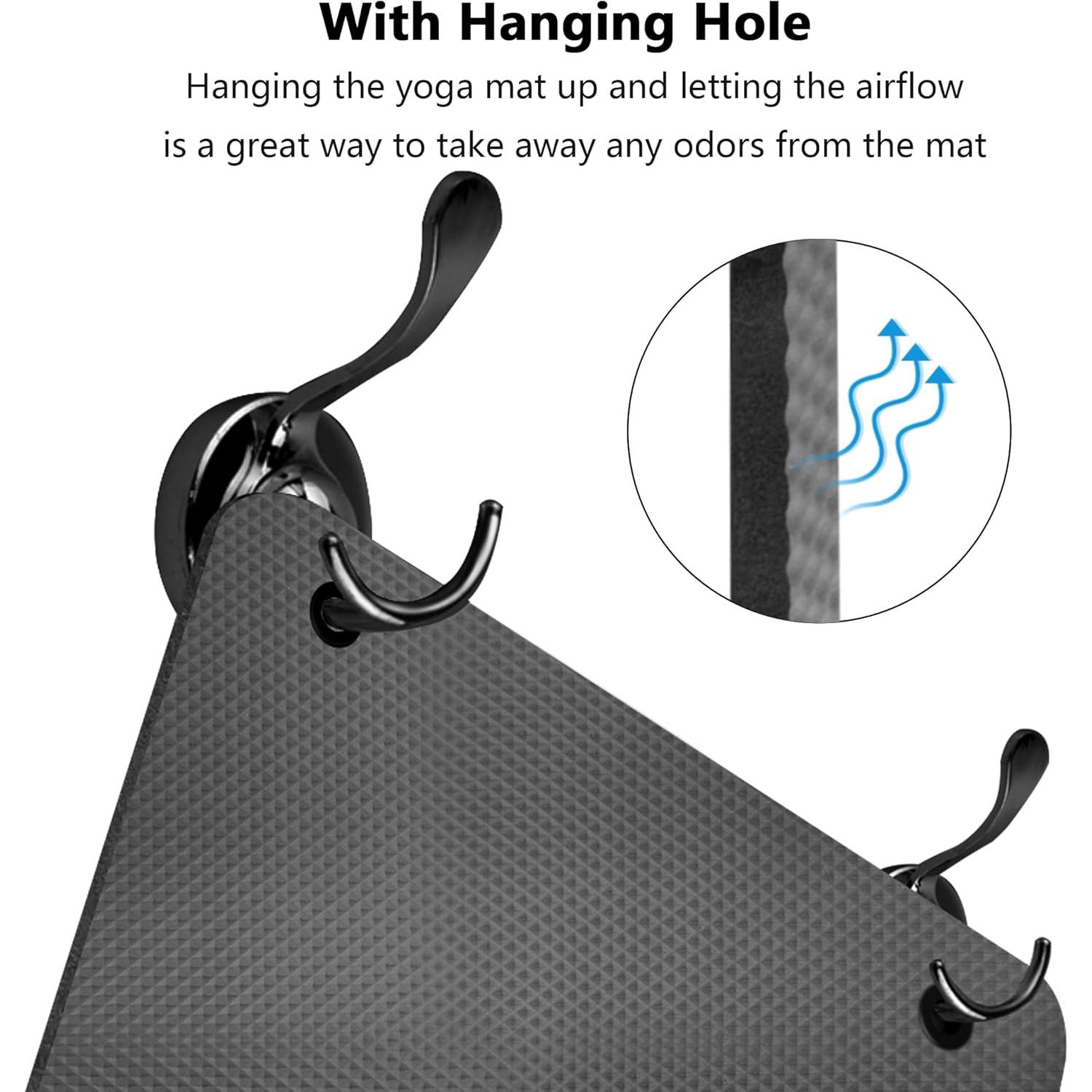 LFS Yoga Mat 72.8" x 31.5" x 2/5 inch Thick With Strap and Bag, Extra Wide Workout Mat for Women and Men, Non Slip Exercise Mat for Home Outdoor Yoga, Pilates, Stretching, Floor & Fitness Workouts