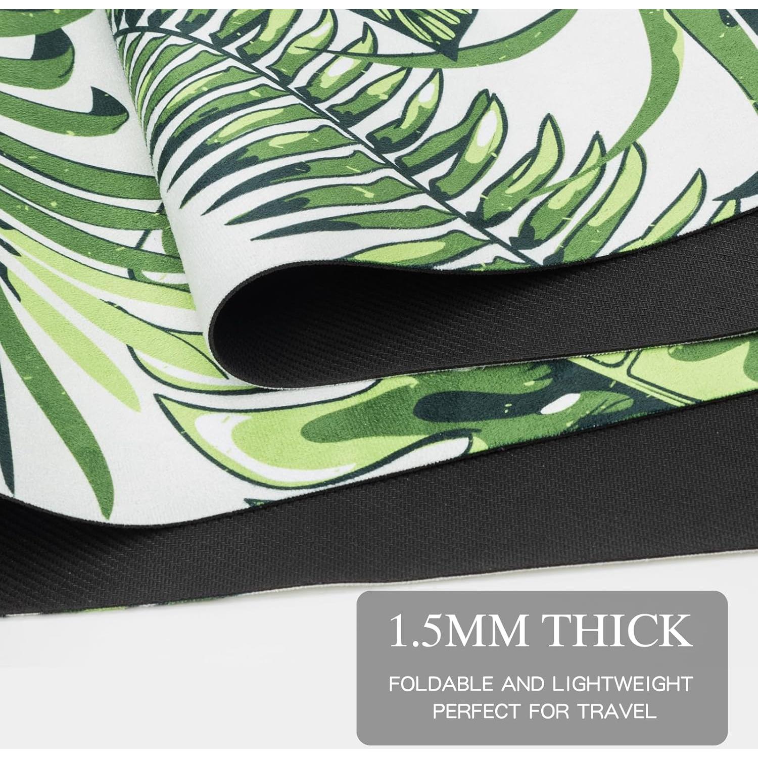 Alfombrilla de Yoga Plegable Jooeer Verde Antideslizante 1.5mm