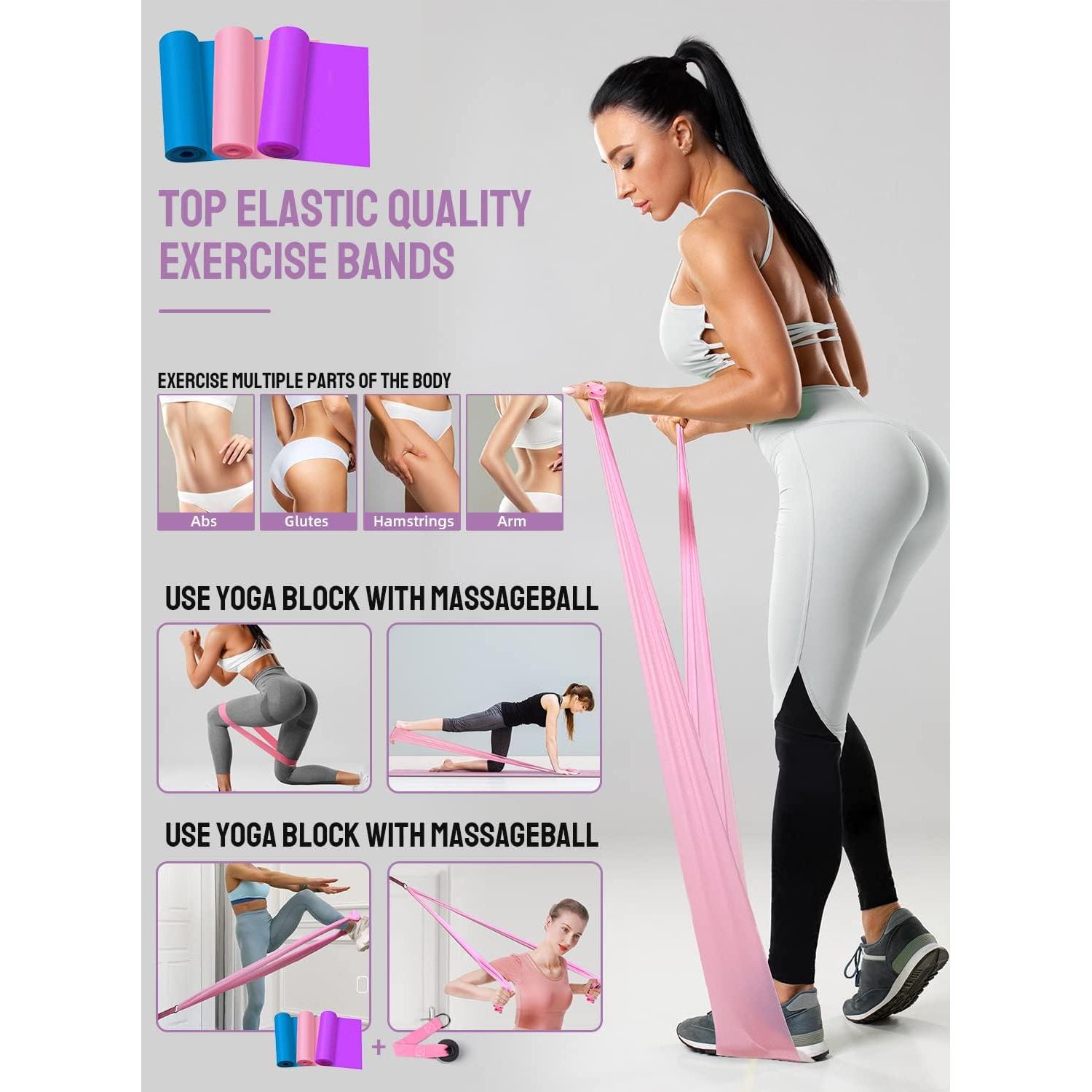 Conjunto de Esteras de Yoga Gruesas FARINOK 8mm Antideslizante