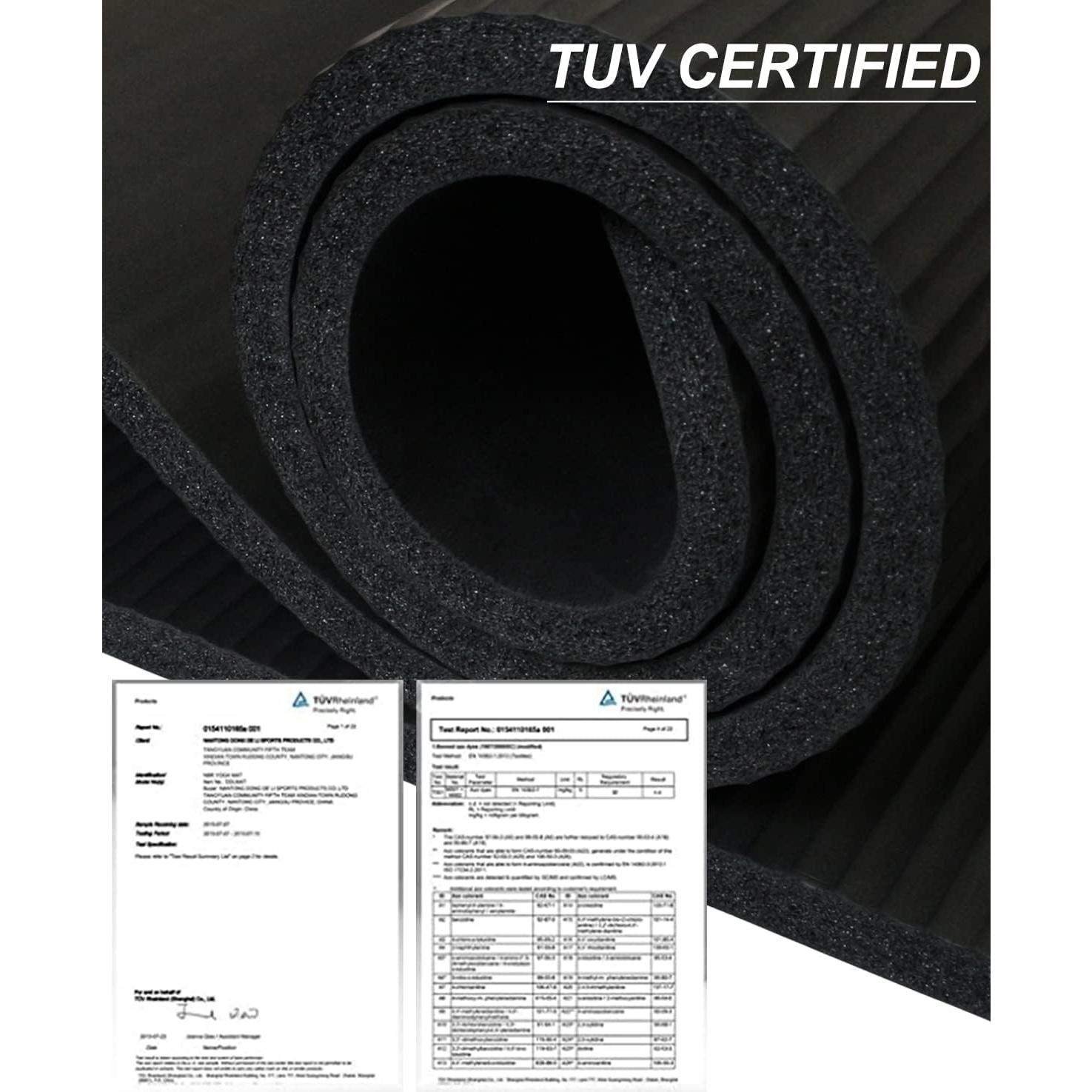 Yoga Mat Thick Wide Yoga Mats for Women Men Large Exercise Mat 78"x35" 1/2 Inch Workout Mat for Home Gym, with Carrying Yoga Bag