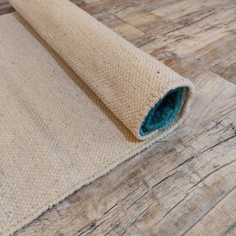 Alfombra de Yoga Ecológica Jaipur art & Rugs 183x61cm Verde-Blanco