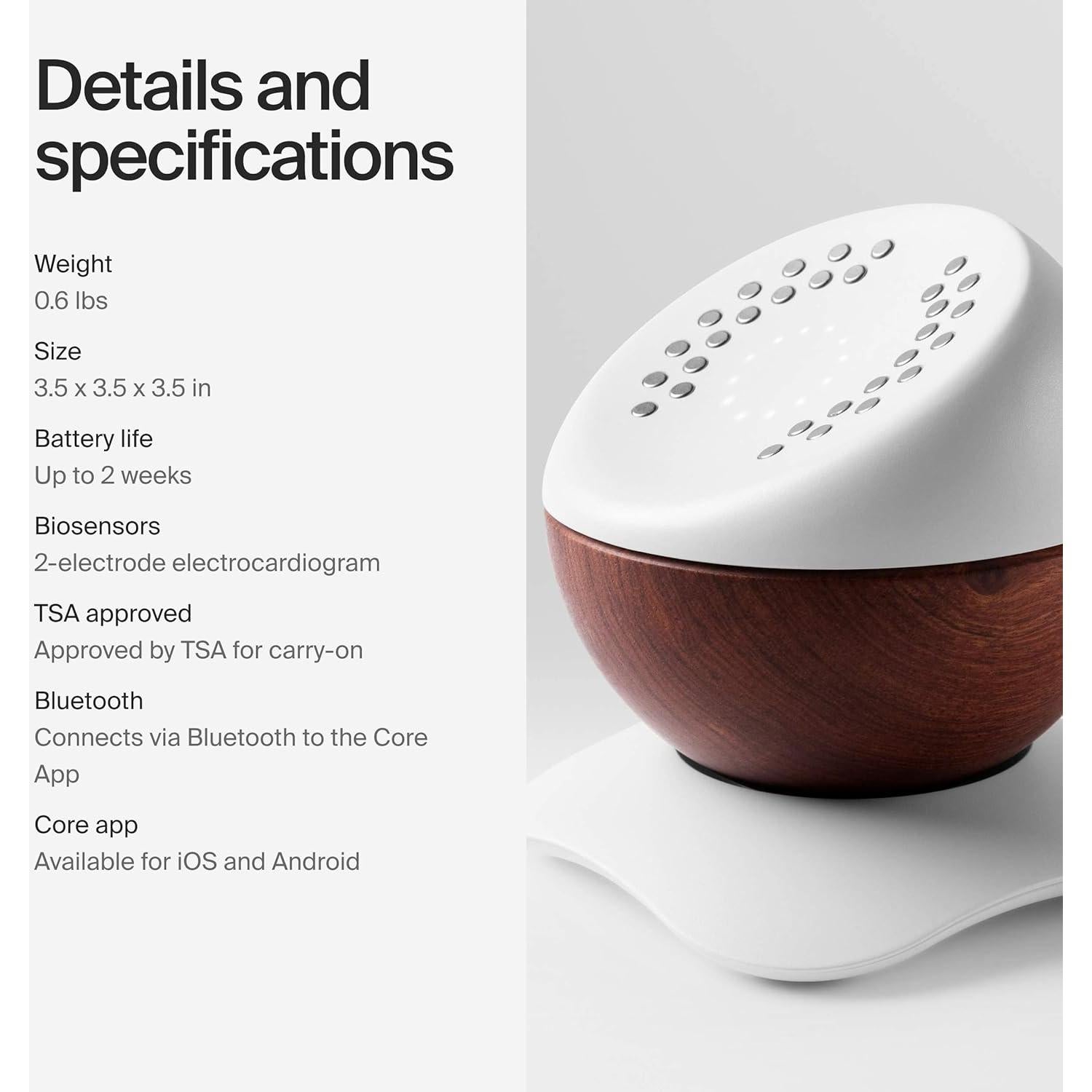 Entrenador de Meditación Core Premium con Sensores ECG