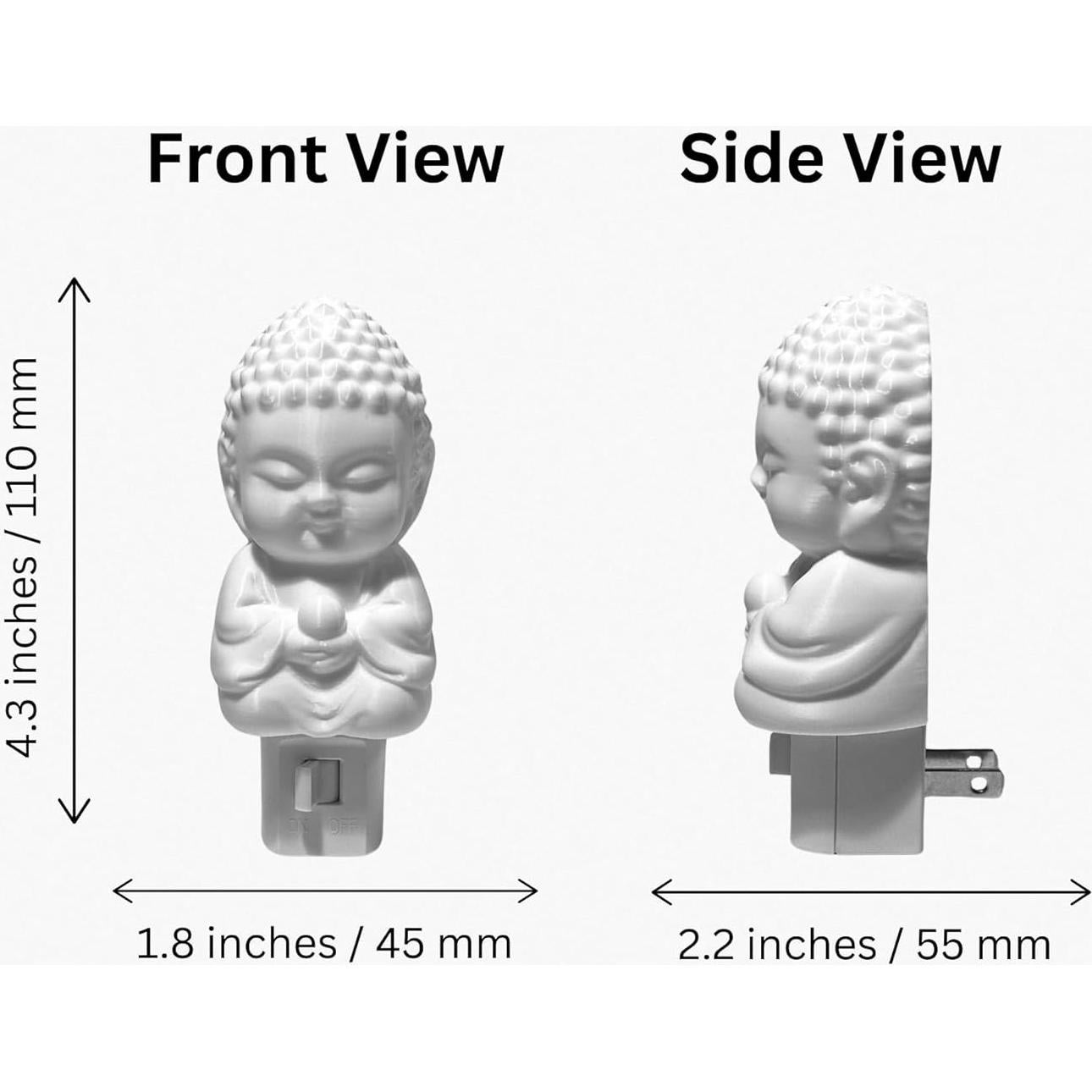 Luz Nocturna Baby Buddha Enchufable | Brillo Suave 120V