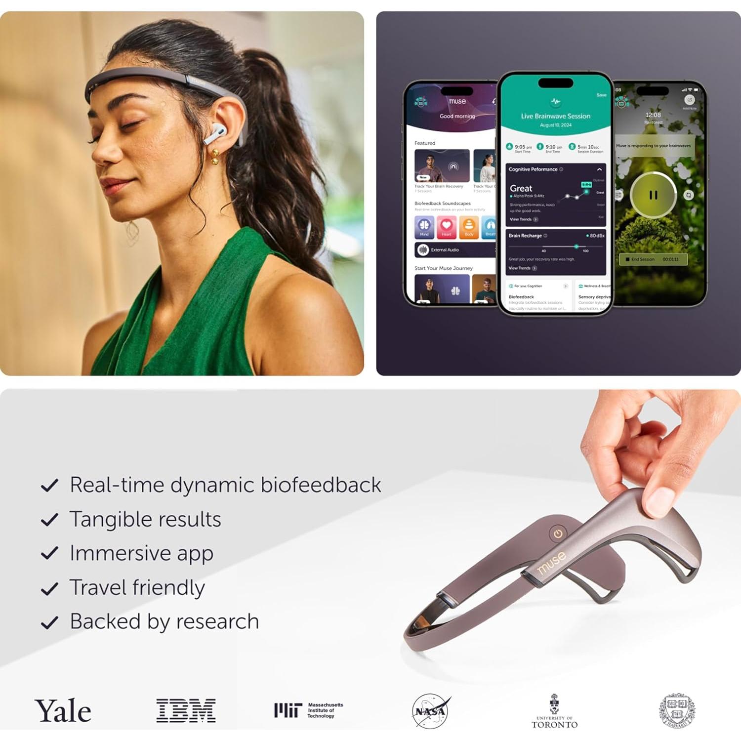 Banda para la Cabeza MUSE 2 - Monitor EEG de Meditación