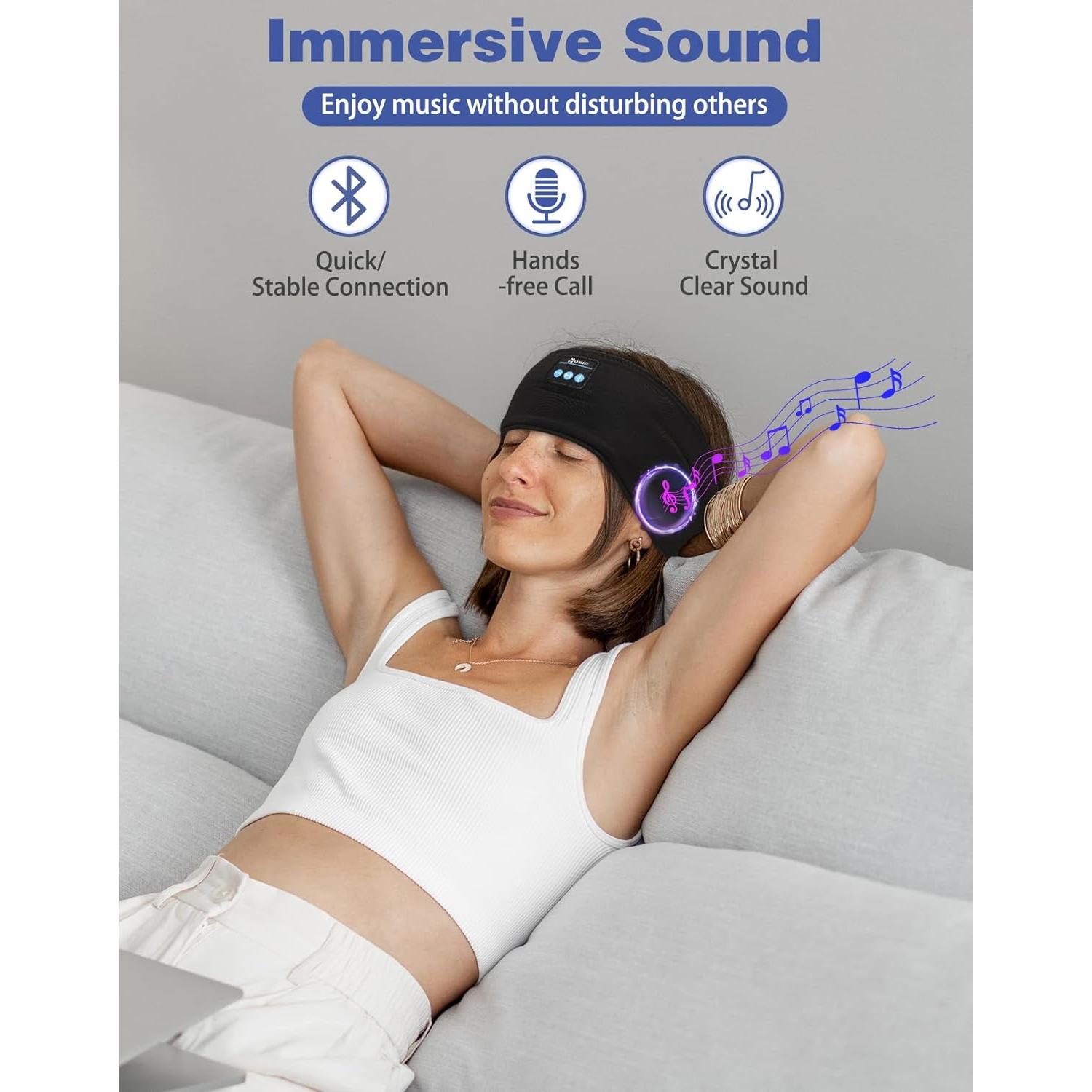 Auriculares Ajustables para Dormir Mixiba Bluetooth con Altavoces