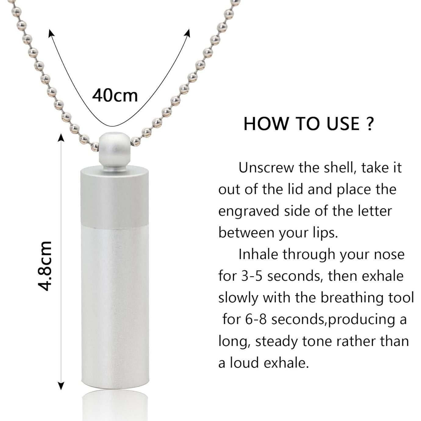 Collar de Meditación 528 Hz MIKUHOT Plata para Alivio del Estrés