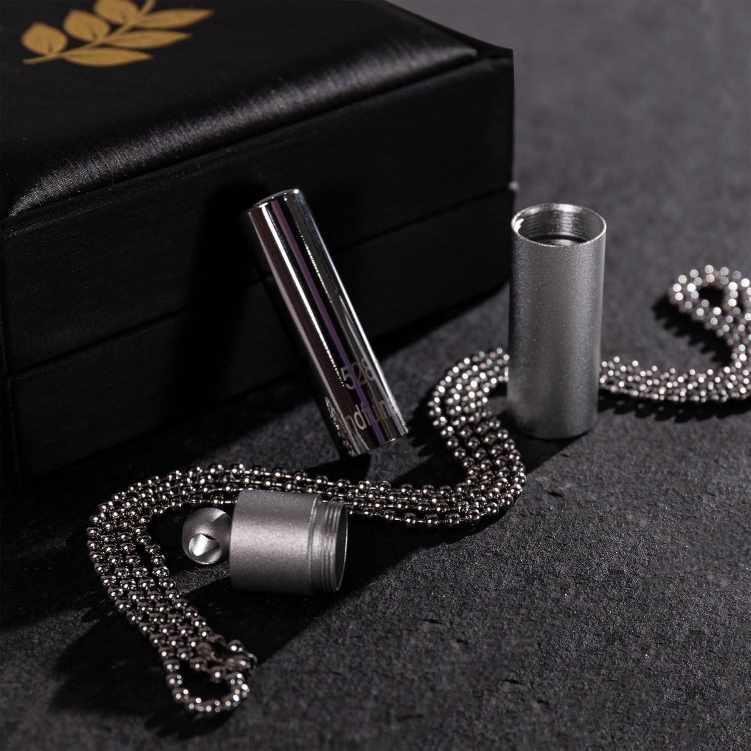 Collar de Meditación 528 Hz MIKUHOT Plata para Alivio del Estrés