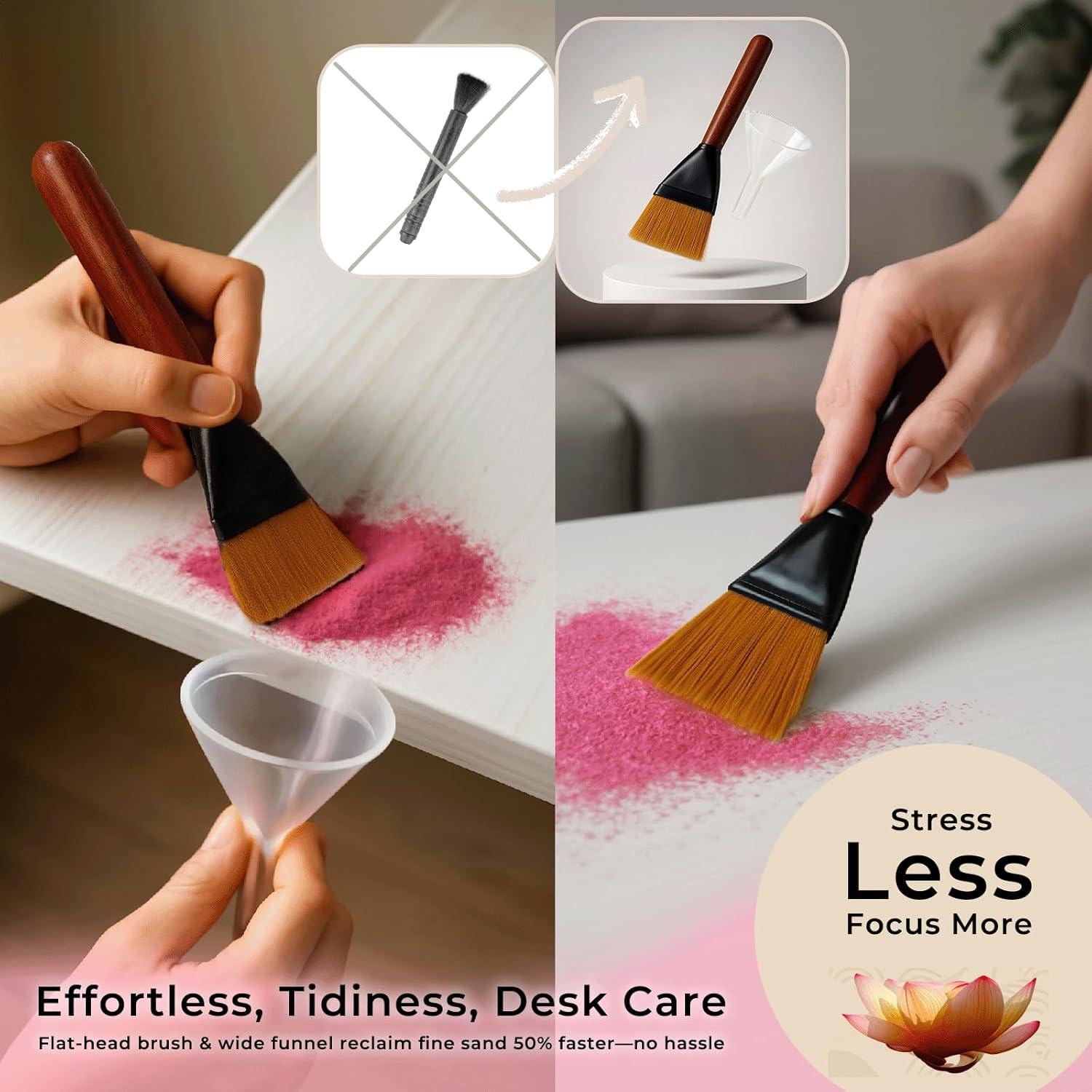 Jardín Zen CALMCREST Rosa Japonés con Accesorios 25x25 cm