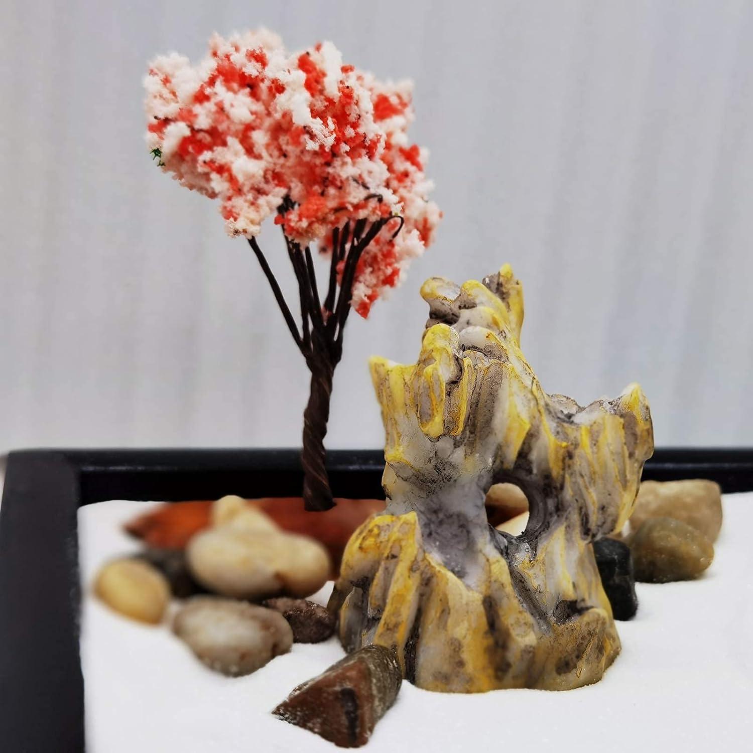 Kit Jardín Zen Japonés Oritlife 30x20 cm con Arena y Rastrillo