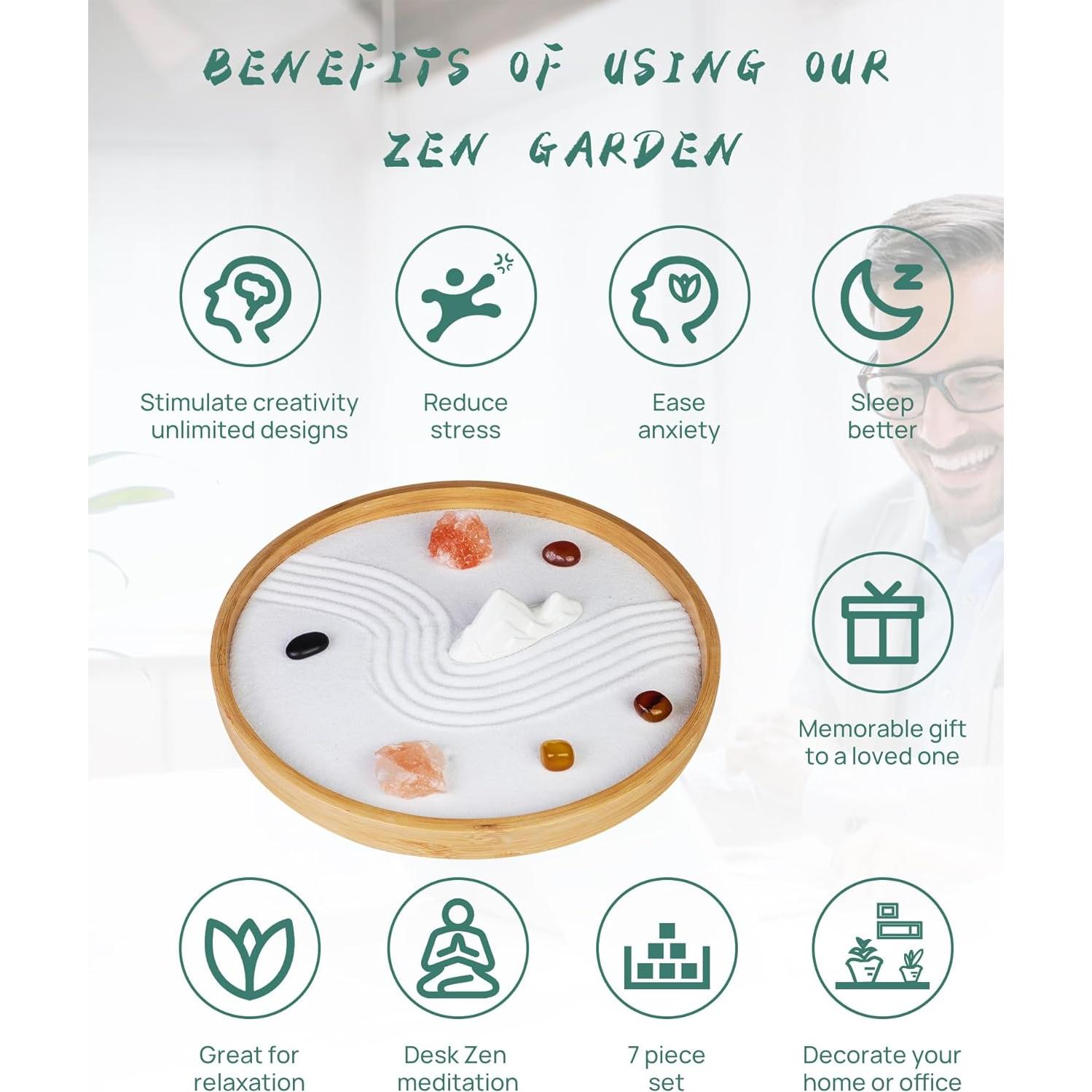 Jardín Zen Japonés Melonva para Escritorio 25x25cm