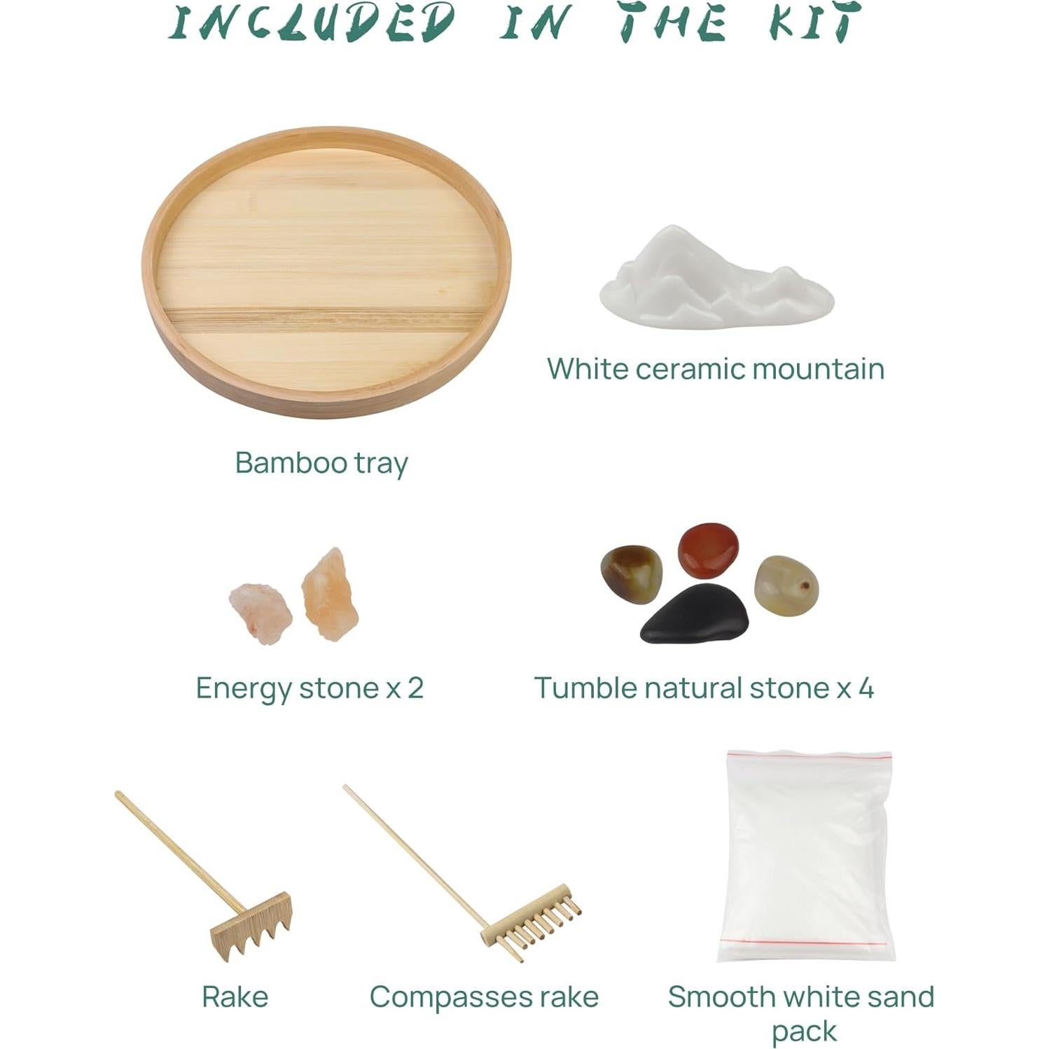 Jardín Zen Japonés Melonva para Escritorio 25x25cm