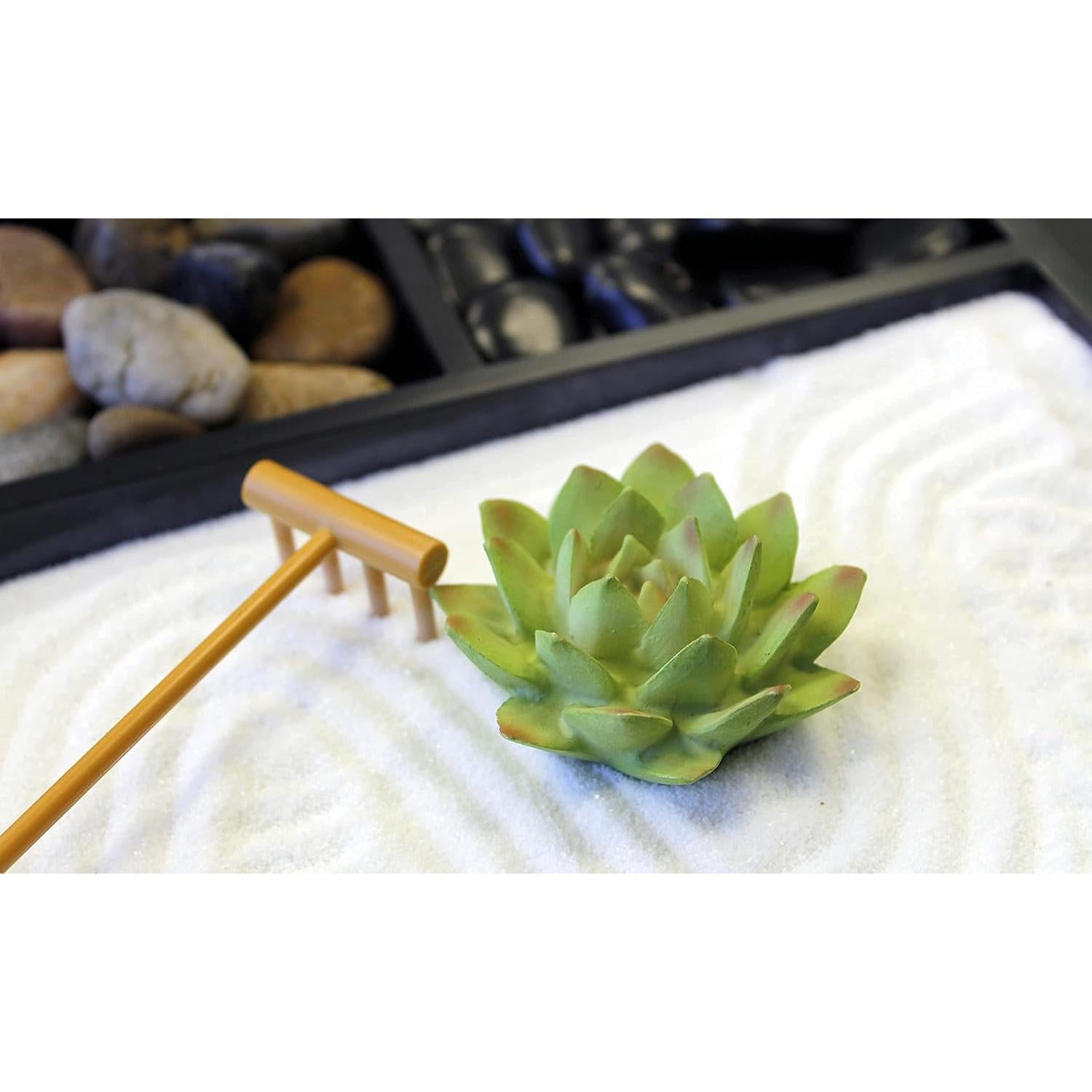 Kit Mini Jardín Zen Nature's Mark para Escritorio 22.86x22.86cm