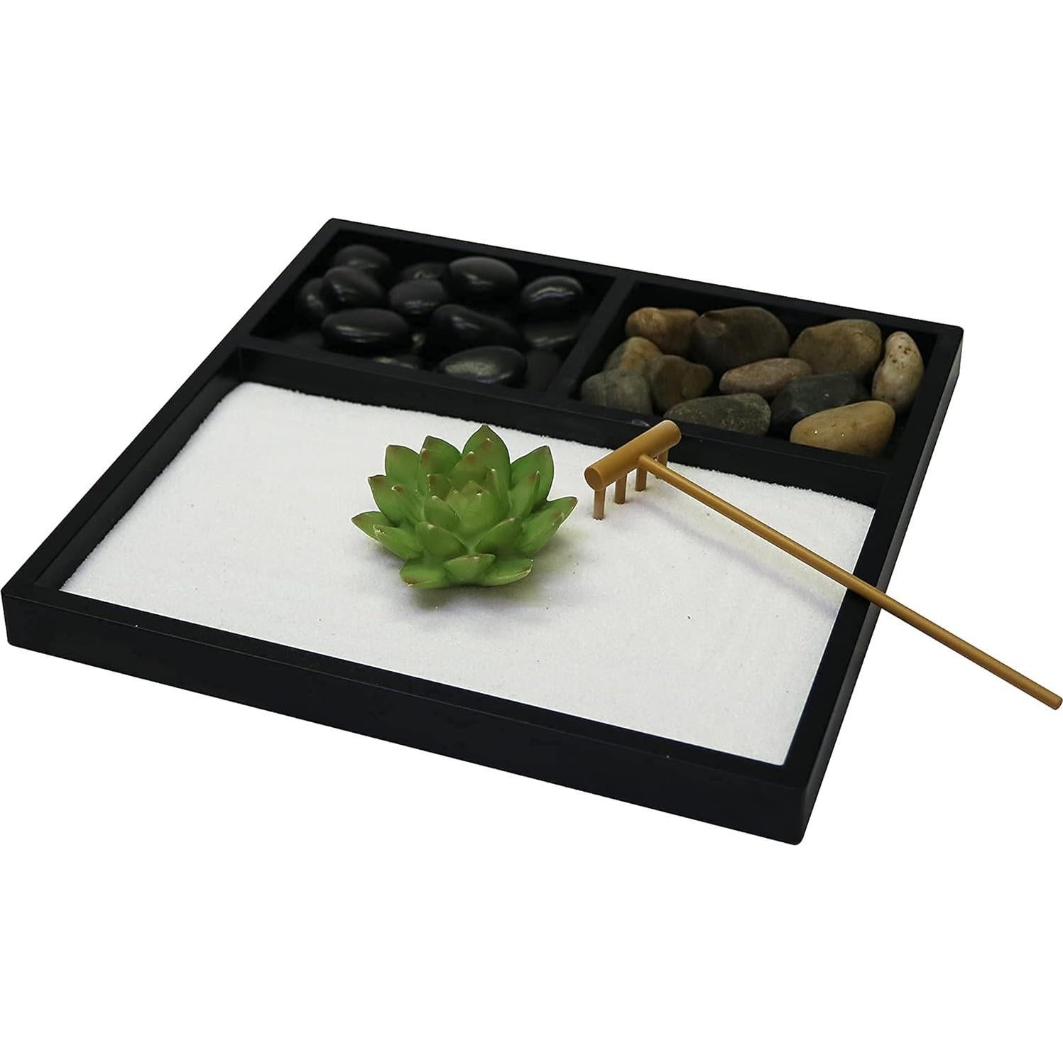 Kit Mini Jardín Zen Nature's Mark para Escritorio 22.86x22.86cm
